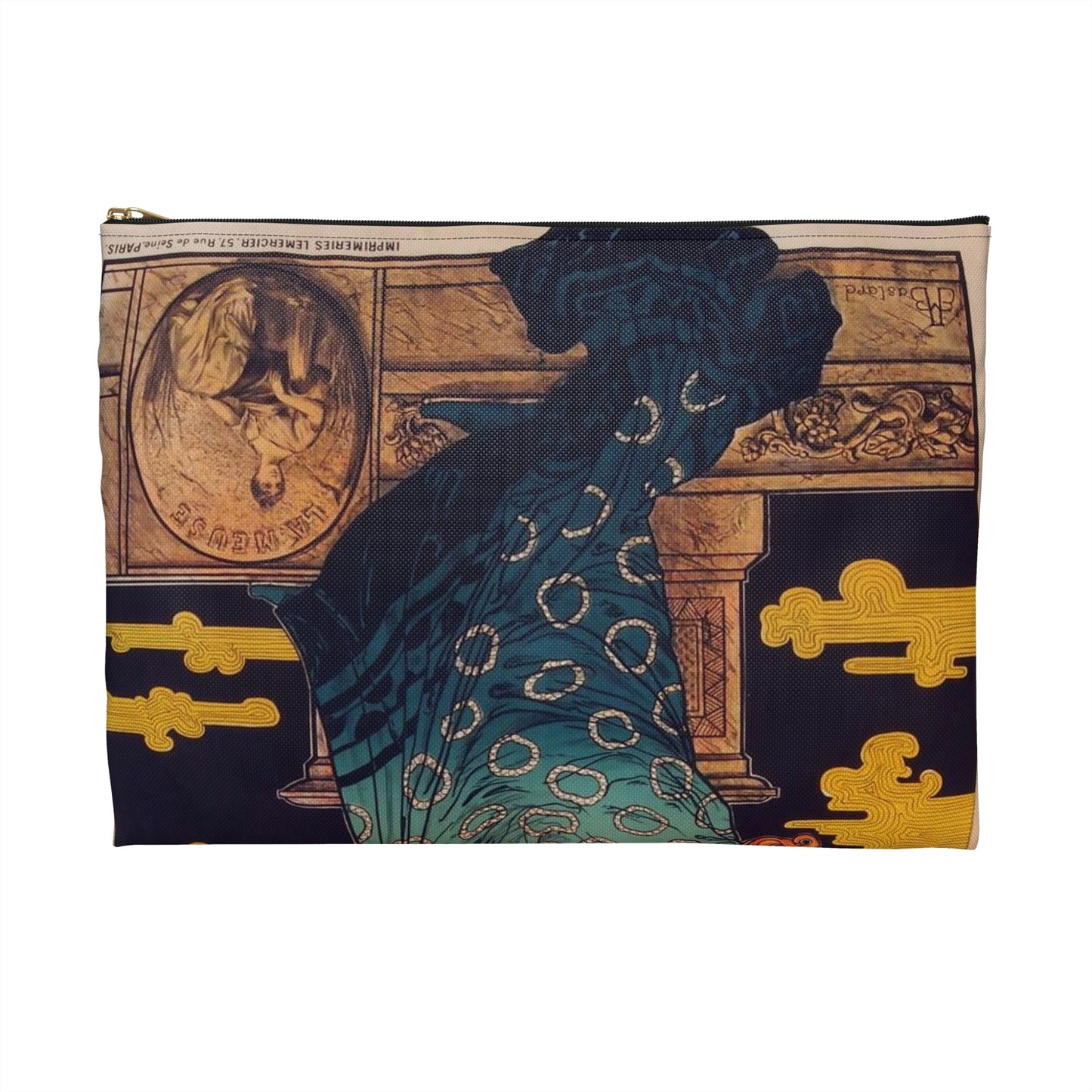 Musée Européen de la Bière - beer advertising posters -008 Large Organizer Pouch with Black Zipper