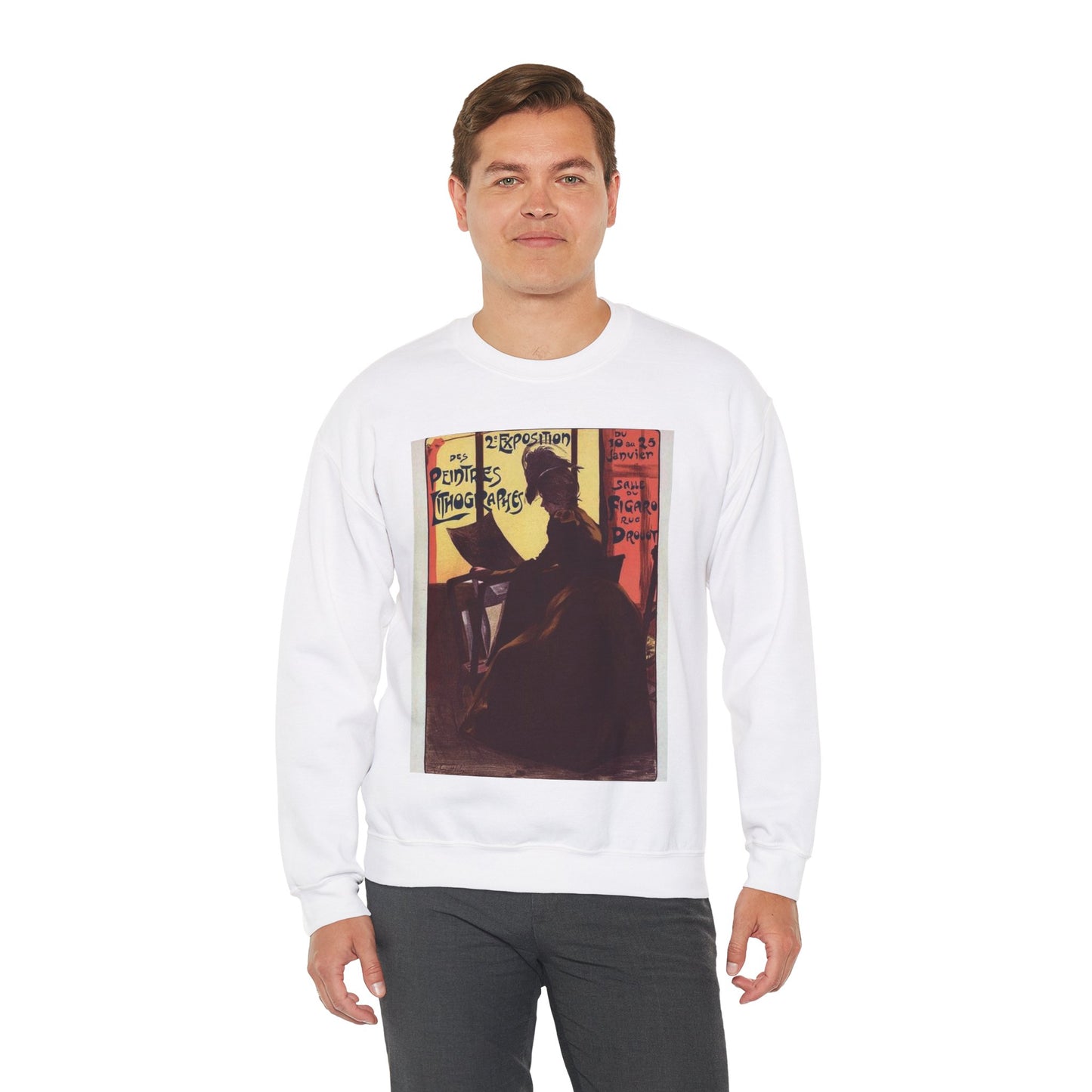 Affiche pour la "2e Exposition des Peintres-Lithographes". White Heavy Blend Adult Crew Neck SweatShirt
