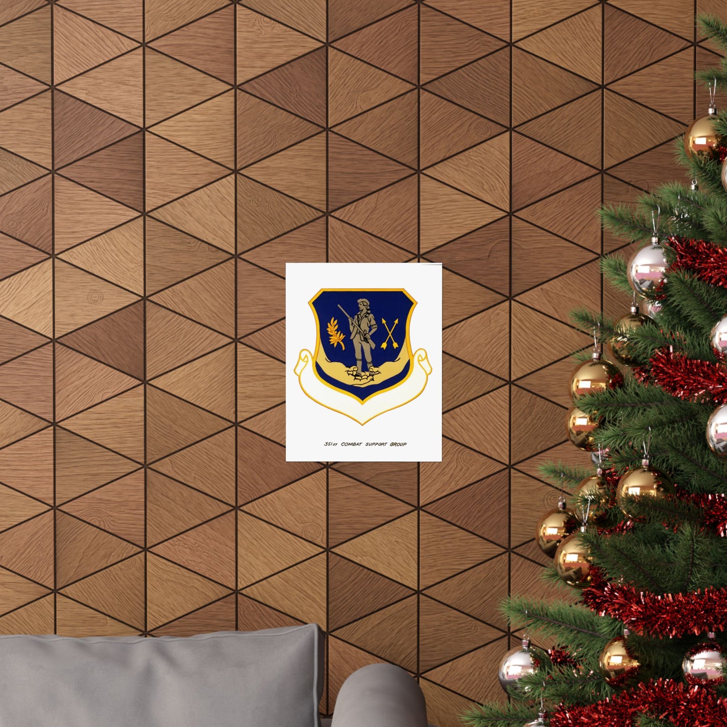 Official emblem for the 351st Combat Support Group High Quality Matte Wall Art Poster for Home, Office, Classroom