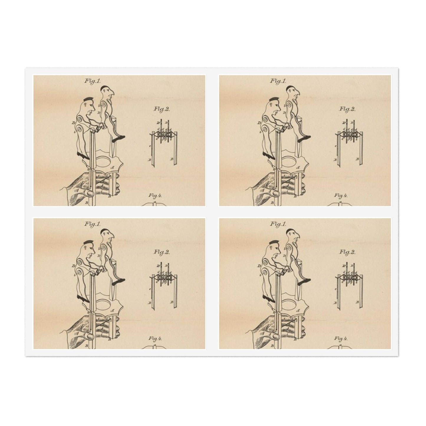Patent drawing - for a Toy Gymnast Public domain image Laminated UV Protective Vinyl Stickers