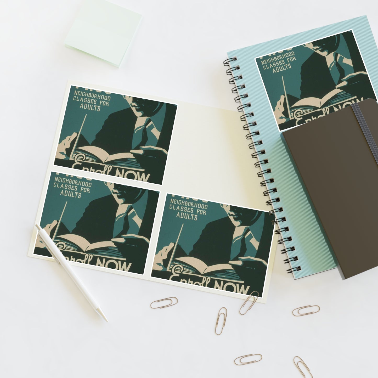Free neighborhood classes for adults Enroll now : Classes in reading - writing - arithmetic - also art - music - psychology - language - social studies. Laminated UV Protective Vinyl Stickers