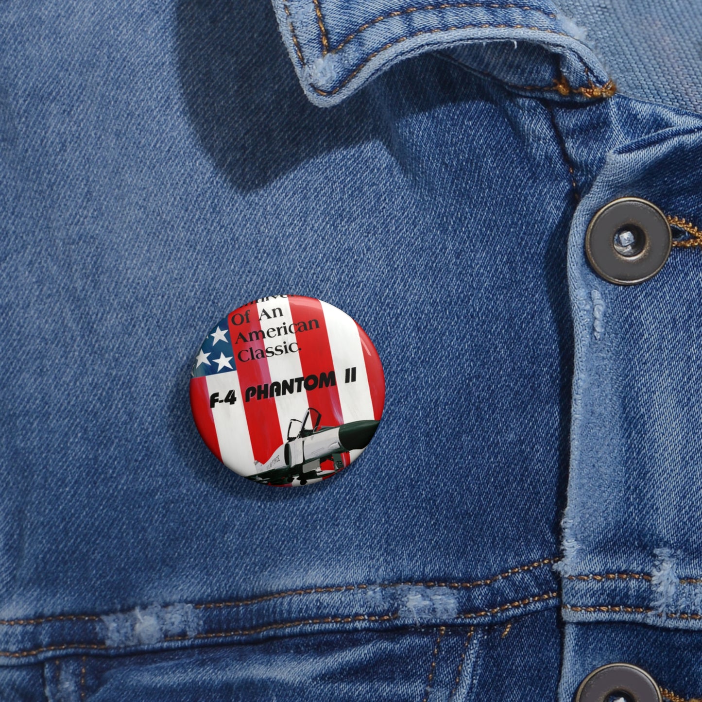 Artwork: "American Classic". Artist: David Zlotky, US Air Force Art Collection Pin Buttons with Crisp Design