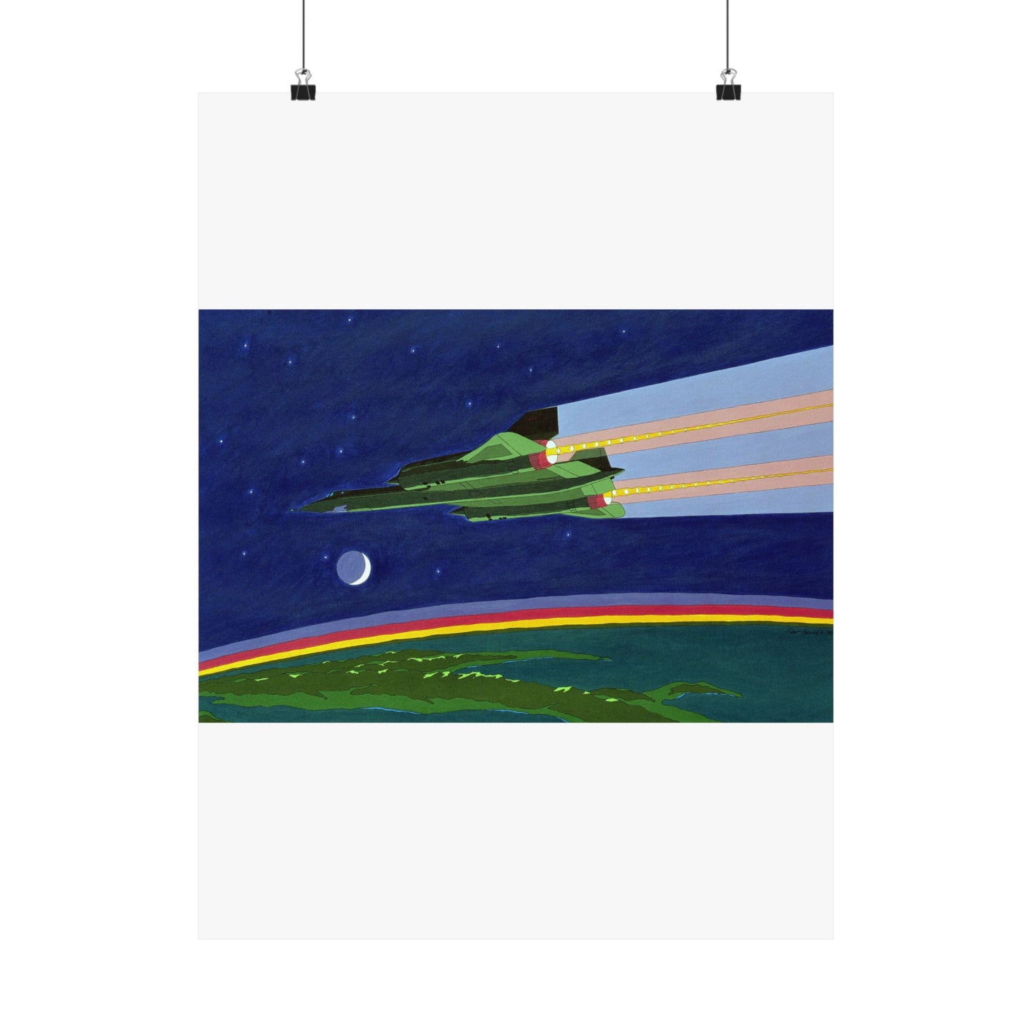 Artwork: "Blackbird at Sunrise" Artist: Bob Bausch, USAF Art Collection High Quality Matte Wall Art Poster for Home, Office, Classroom