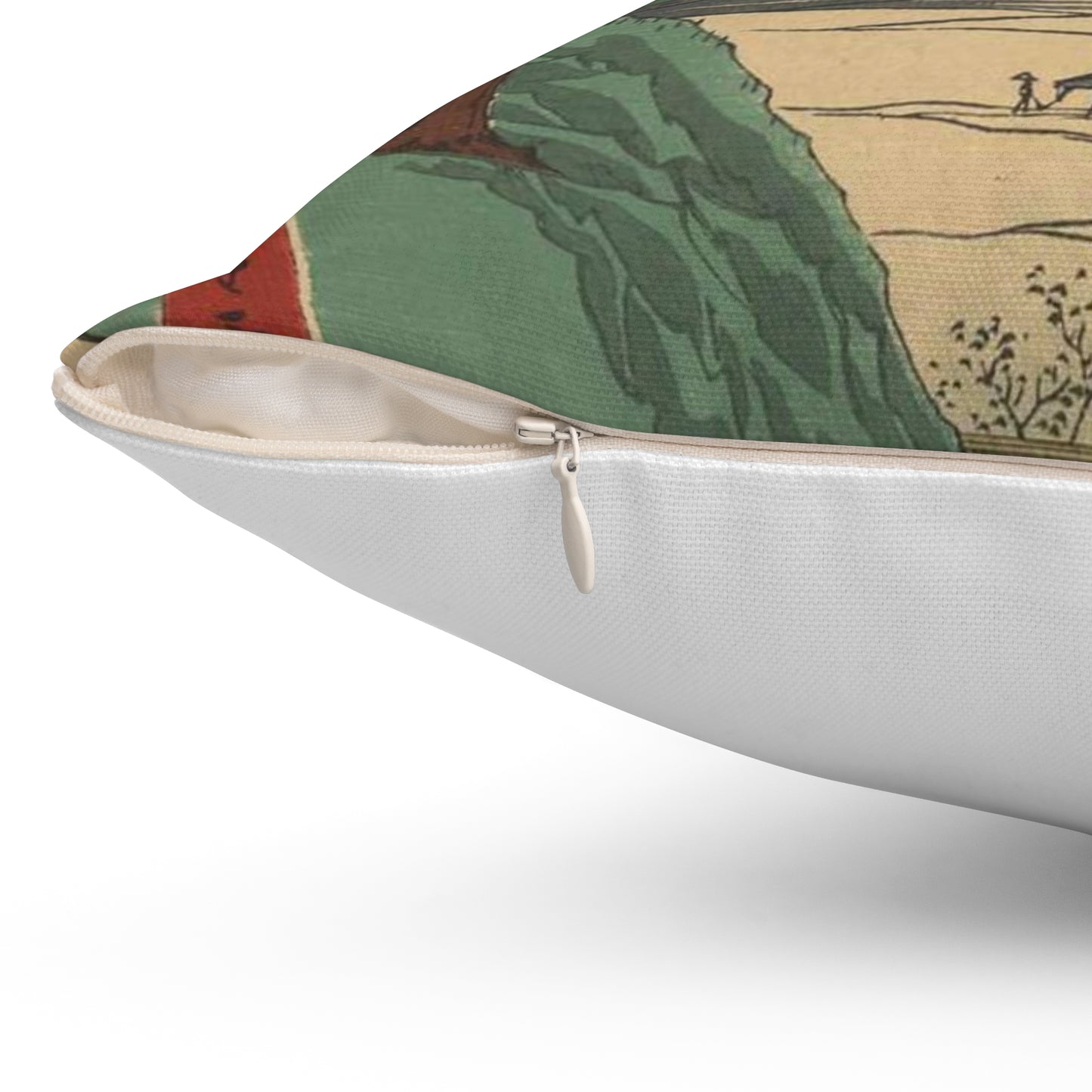 Gajō icchō, Ando Hiroshige - Public domain portrait drawing Decorative Accent Square Pillow