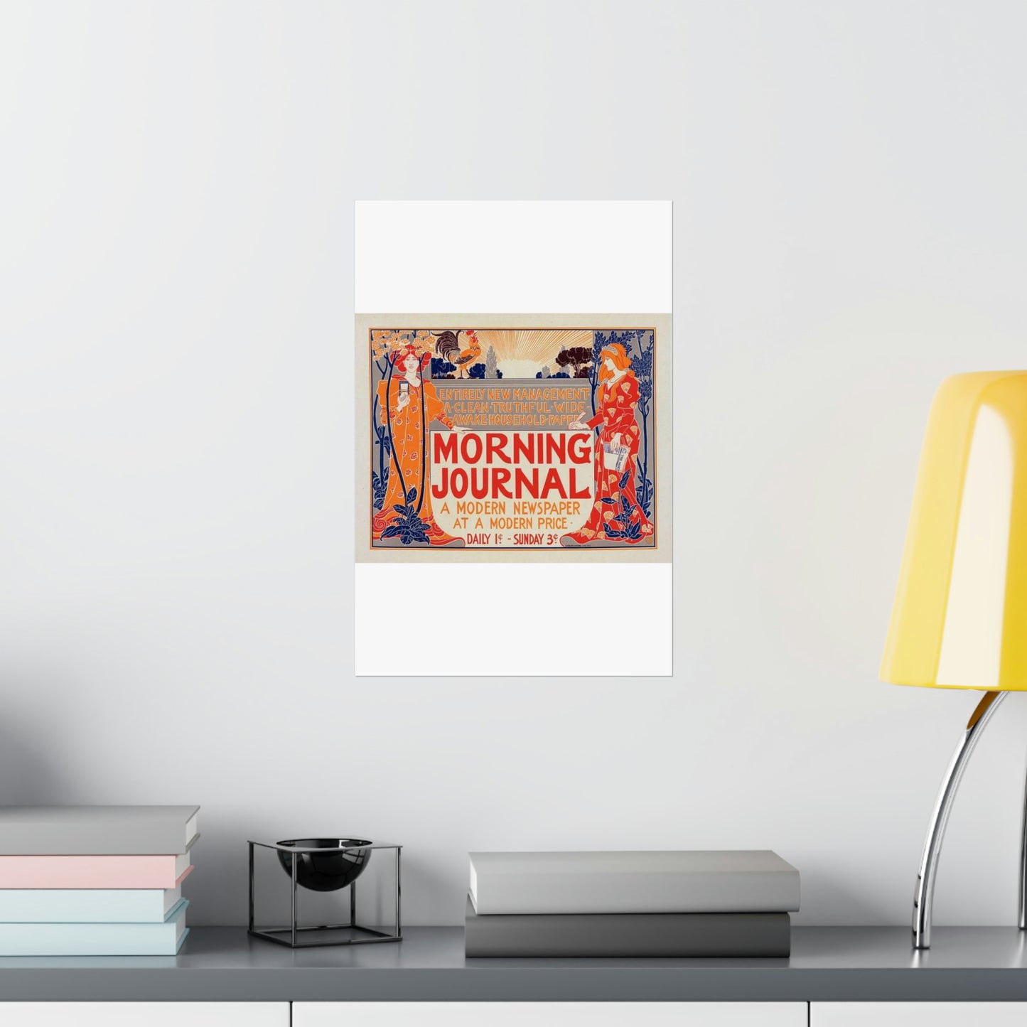 Louis Rhead - Affiche américaine pour le "Morning Journal". High Quality Matte Wall Art Poster for Home, Office, Classroom