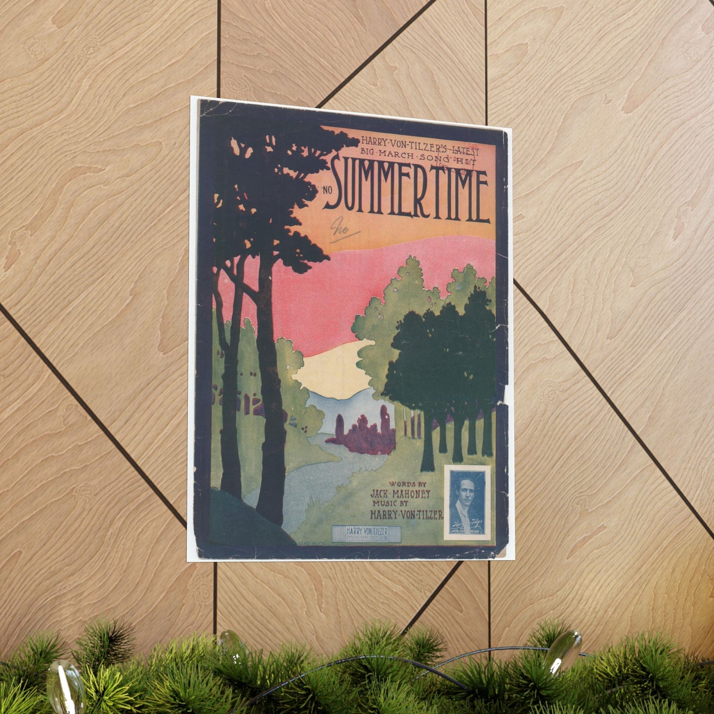 Summertime, musical notation - Public domain American sheet music High Quality Matte Wall Art Poster for Home, Office, Classroom