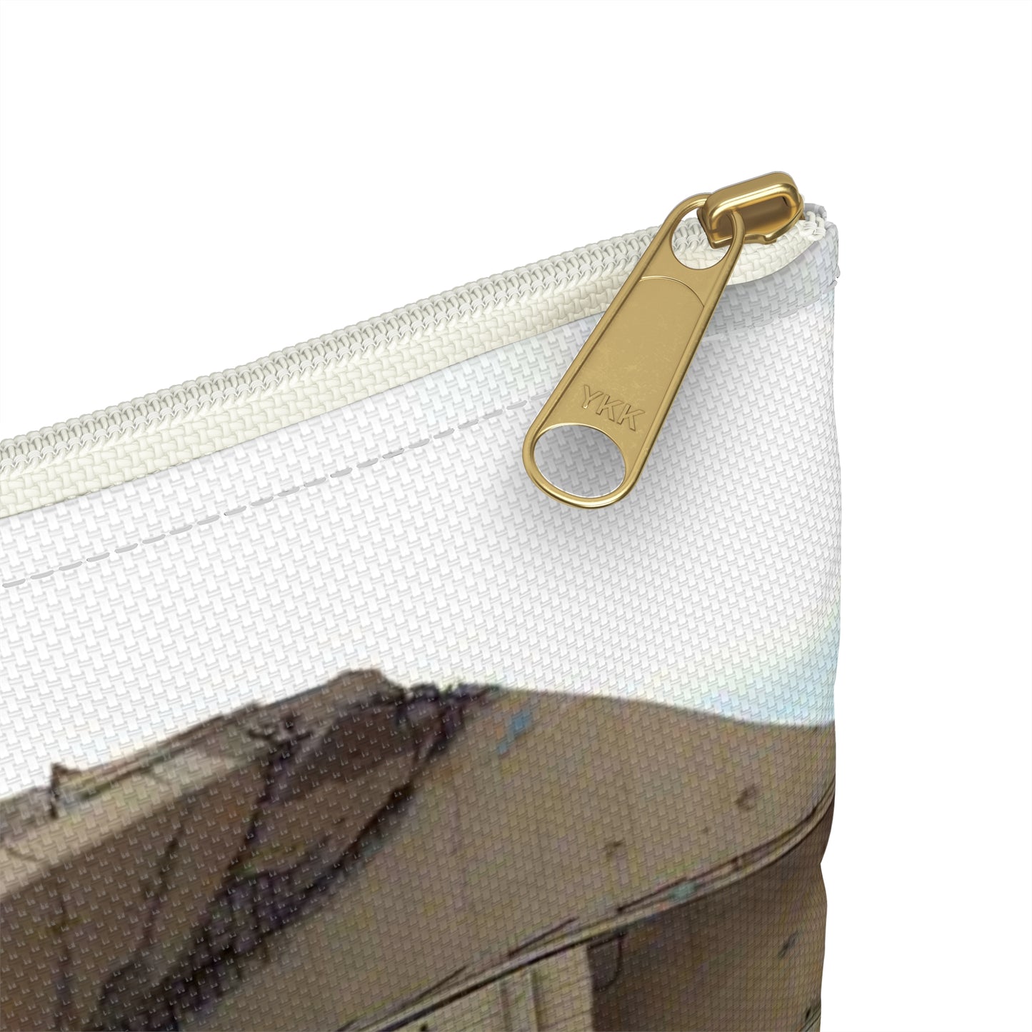 F-117A is towed in front of a destroyed aircraft shelter, Ahmed Al-Jaber Air Base, Kuwait, March 8, 1998 Large Organizer Pouch with Black Zipper