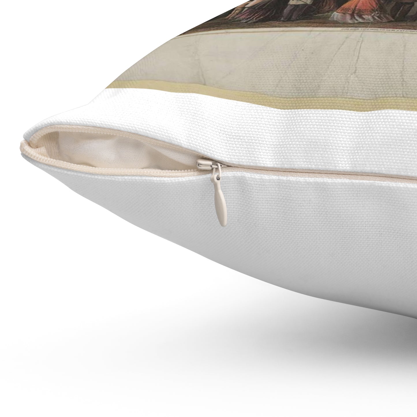 W.M. Raymond & Co. Proprietors & manufacturers of metallic burial cases & caskets. 348 Pearl St., New York / Hatch & Co. 111 Broadway N.Y. Decorative Accent Square Pillow