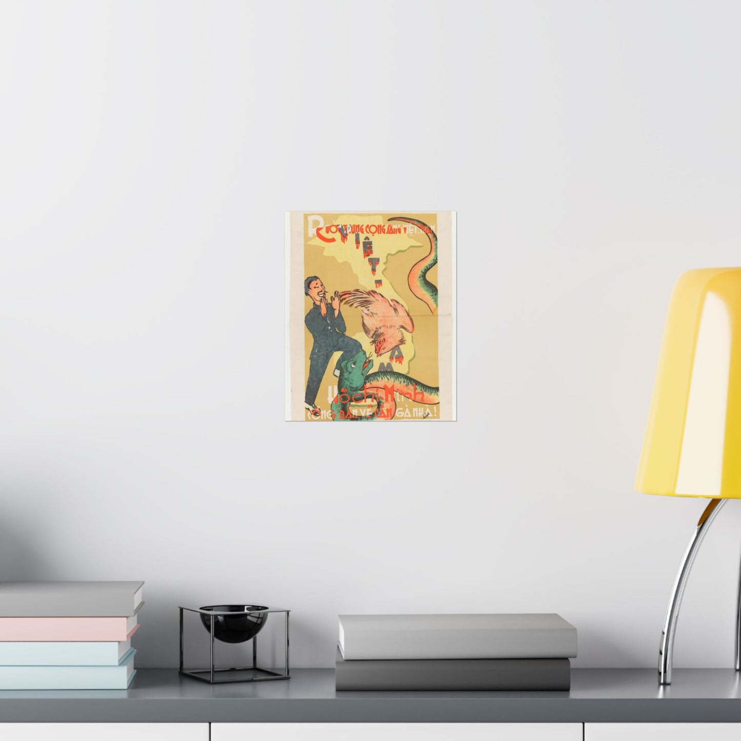Viet Poster #2, Cold War American Propaganda poster High Quality Matte Wall Art Poster for Home, Office, Classroom