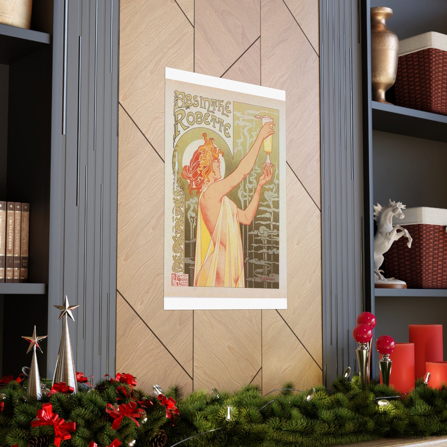 Affiche belge pour l' "Absinthe Robette". High Quality Matte Wall Art Poster for Home, Office, Classroom