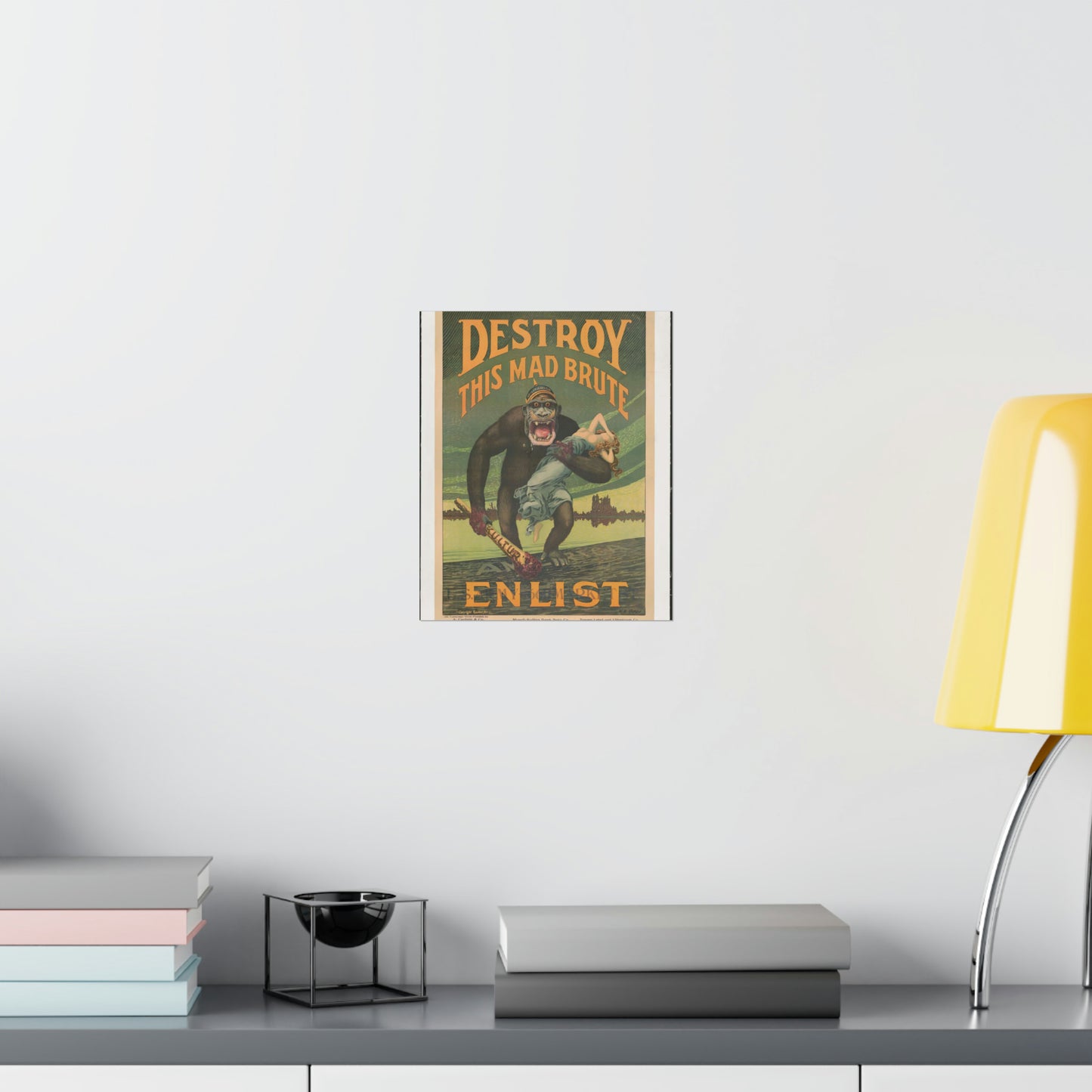 Destroy this mad brute Enlist - U.S. Army. High Quality Matte Wall Art Poster for Home, Office, Classroom
