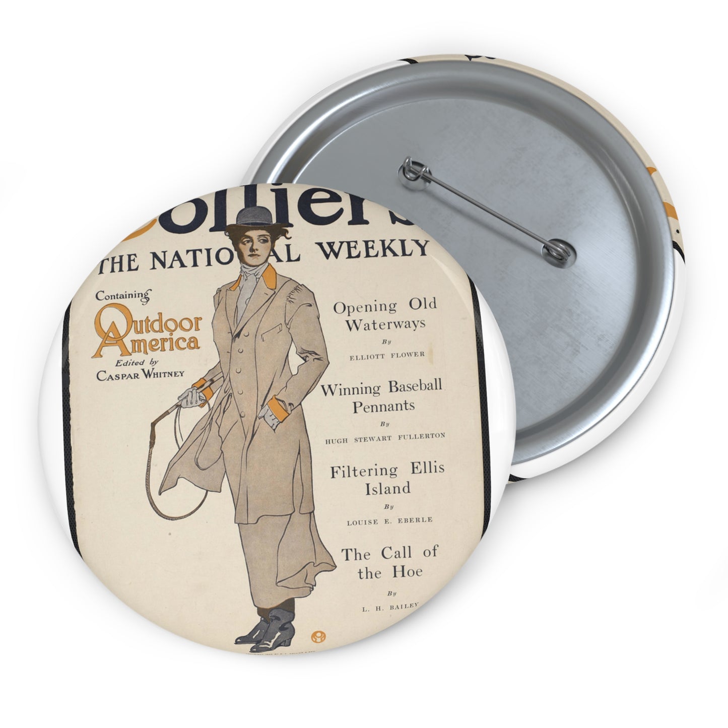 Collier's, the national weekly, containing Outdoor America Pin Buttons with Crisp Design