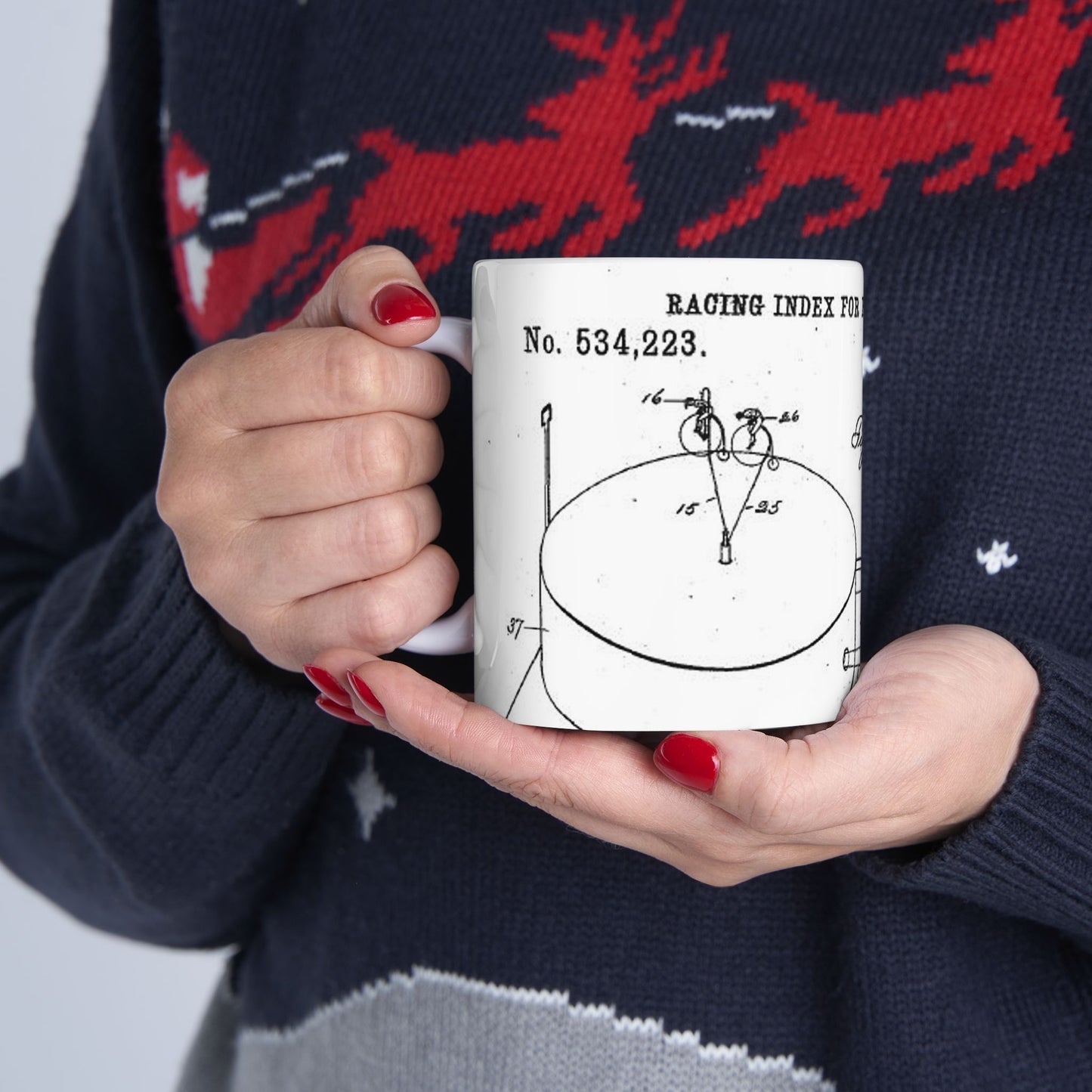 Patent drawing - RacingBikesPatent Public domain image Beautiful Novelty Ceramic Coffee Mug 11oz