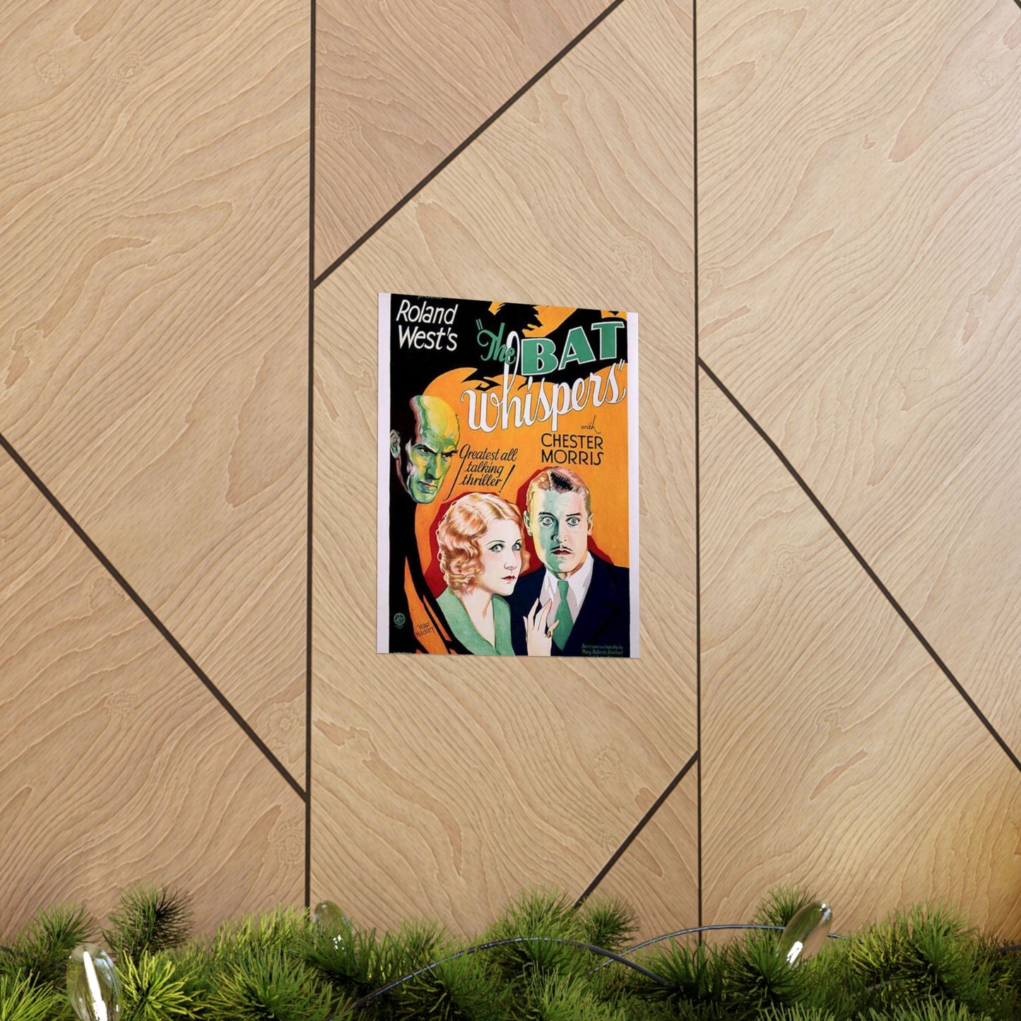 Batwhispers movie poster - Art Deco public domain image High Quality Matte Wall Art Poster for Home, Office, Classroom