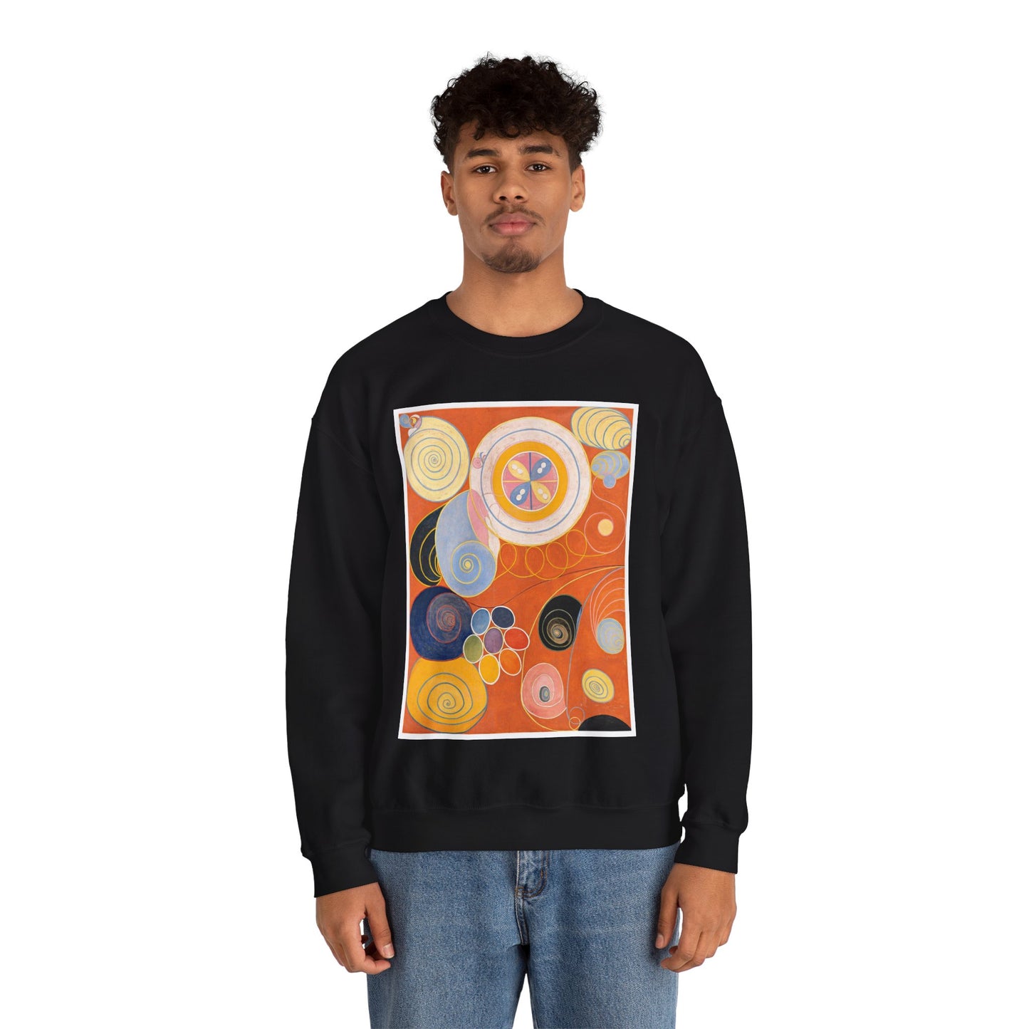 Hilma af Klint - The Ten Largest No. 3 - Youth - 1907 Black Heavy Blend Adult Crew Neck SweatShirt