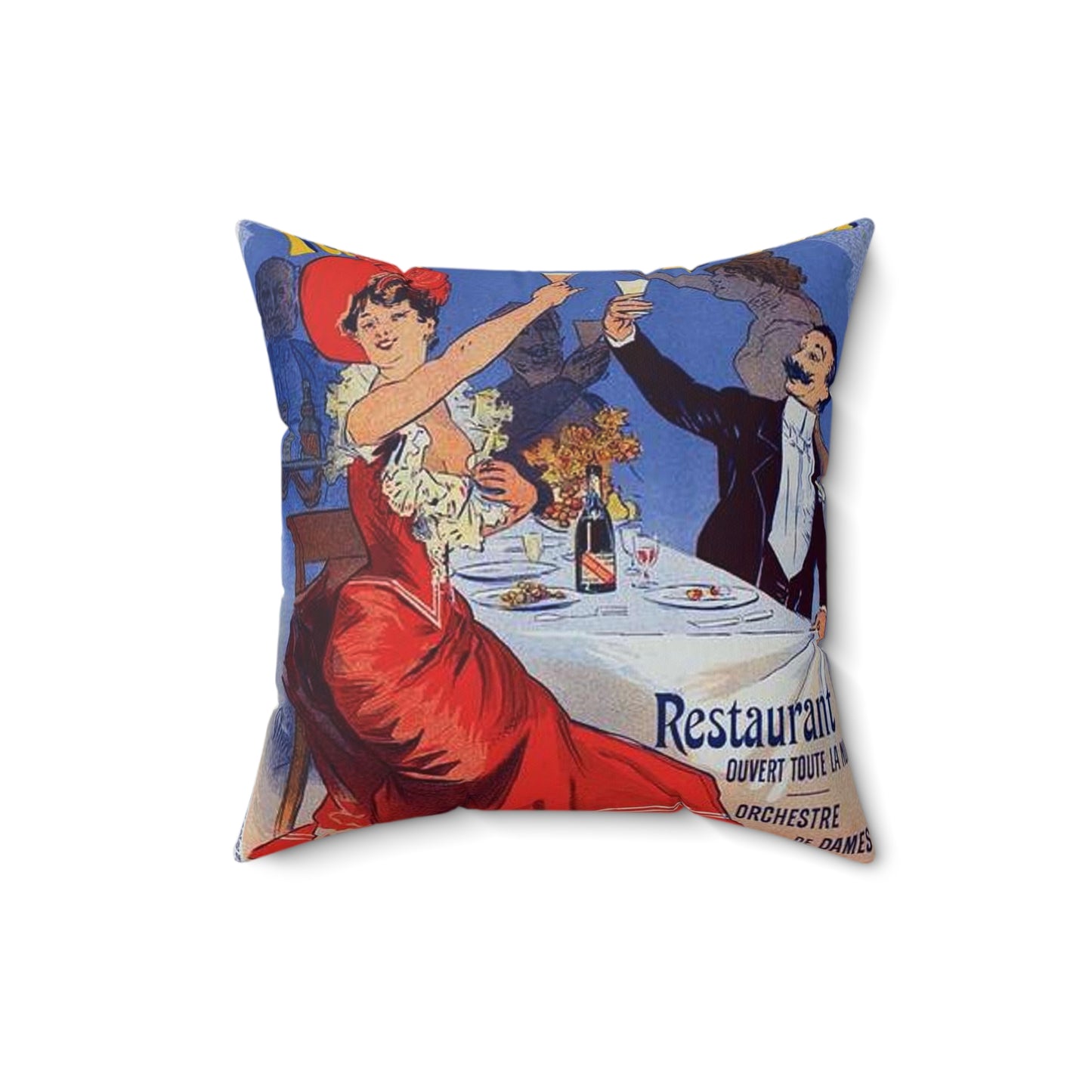 Affiche pour la "Taverne Olympia". Decorative Accent Square Pillow