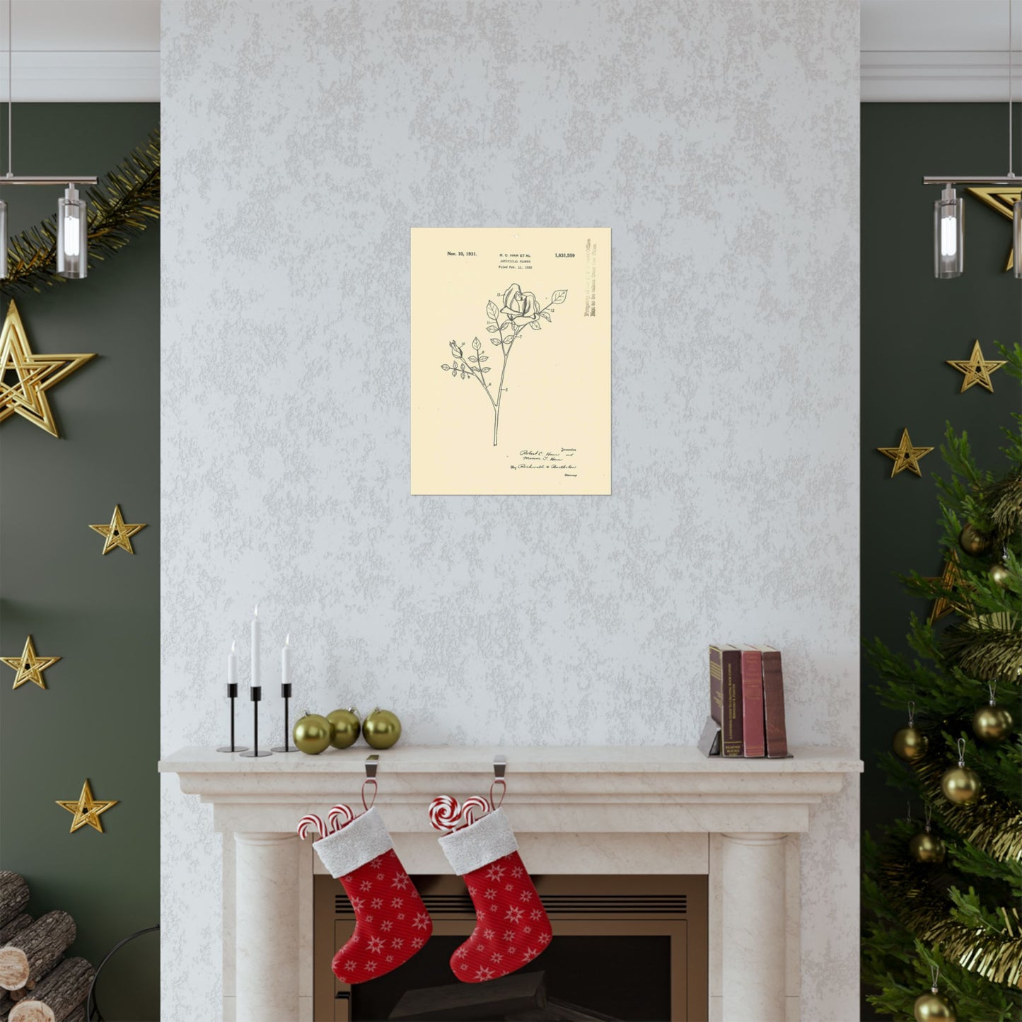 Patent Case File No. 1,831,559, Artificial Flower, Inventor(s)- Robert C. Ham and Marion T. Ham. - DPLA - 08745302078898b8870d70b04cb216a9 (page 5) High Quality Matte Wall Art Poster for Home, Office, Classroom