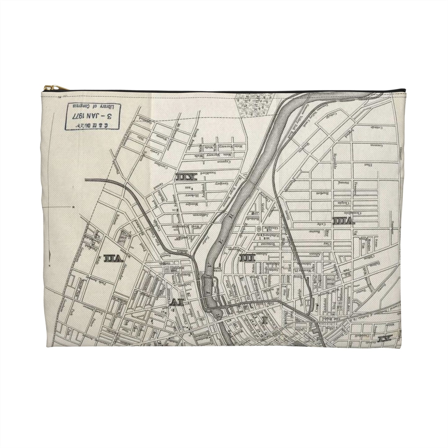 Map of the city of Rochester : from Cornells' Maps : to accompany Boyd's Rochester and six county directory / Large Organizer Pouch with Black Zipper