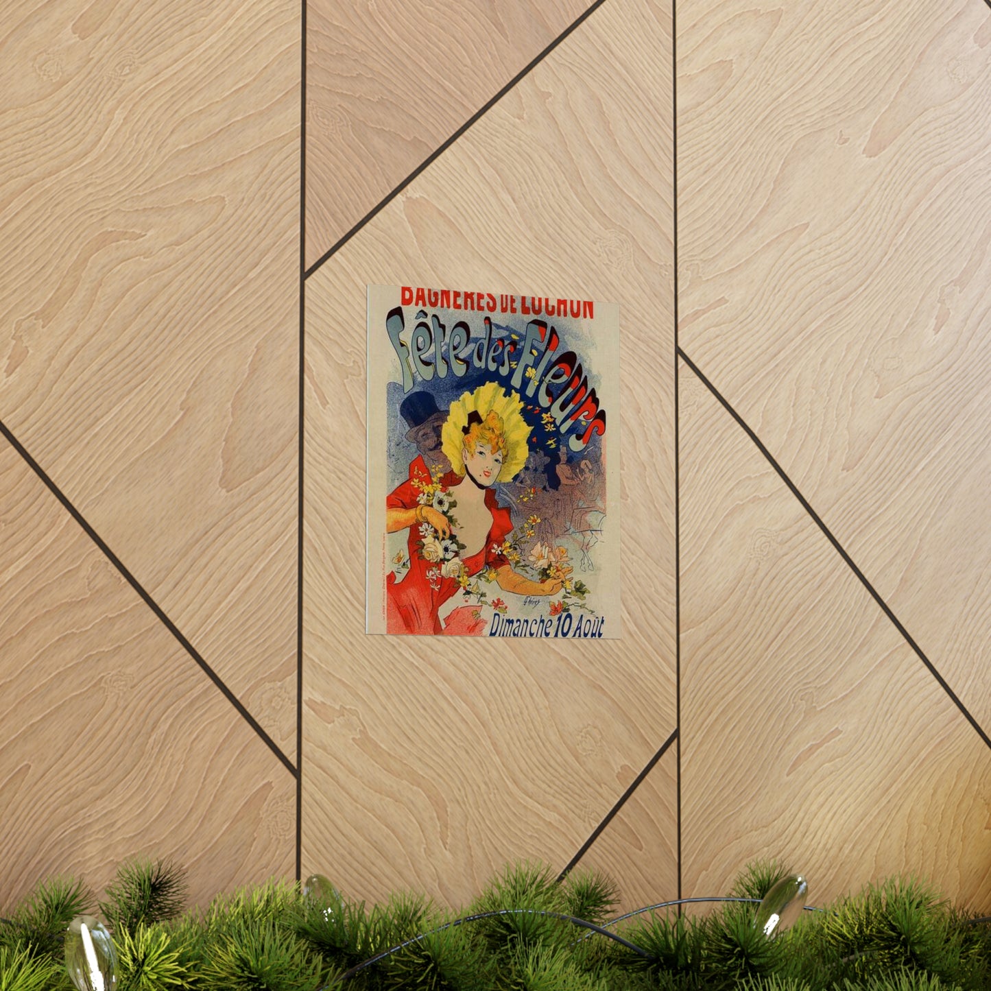Affiche pour la "Fête des Fleurs de Bagnères-de-Luchon". High Quality Matte Wall Art Poster for Home, Office, Classroom
