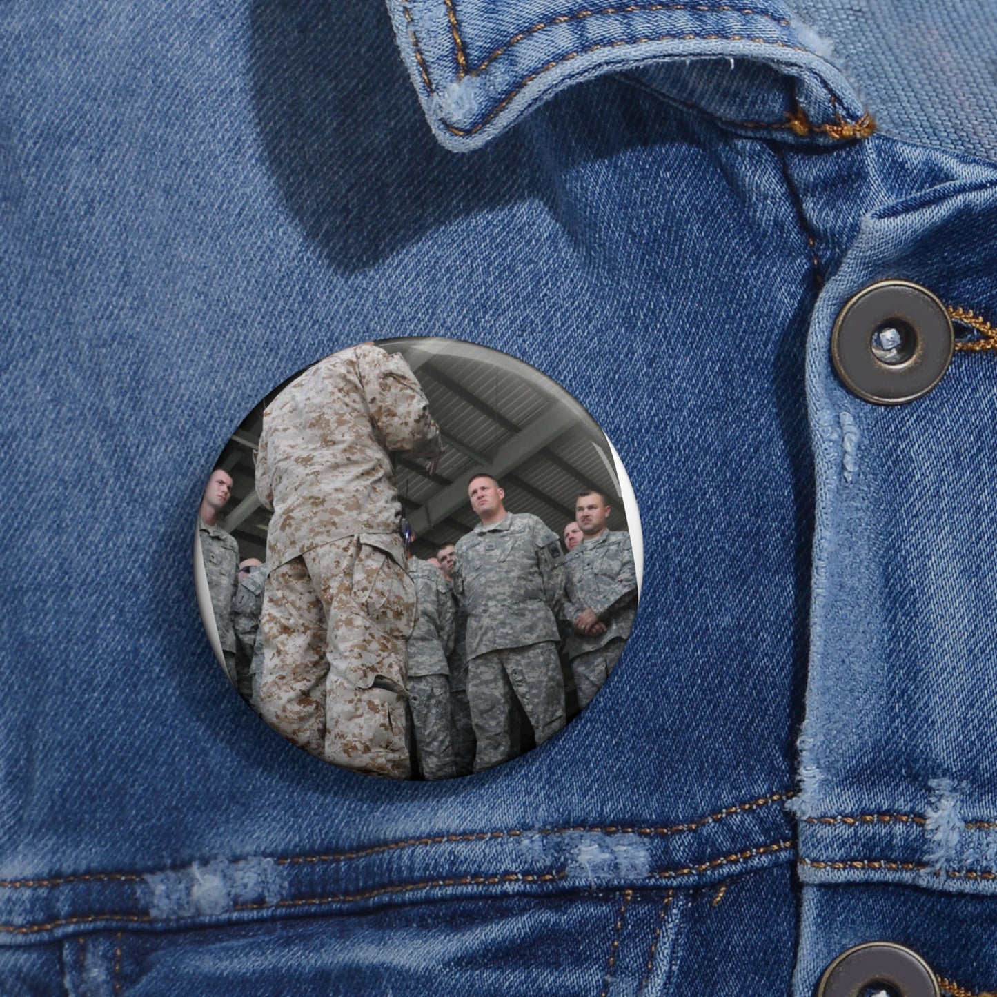 U.S. Navy Vice Adm. Mike LeFever, commander of the Pin Buttons with Crisp Design