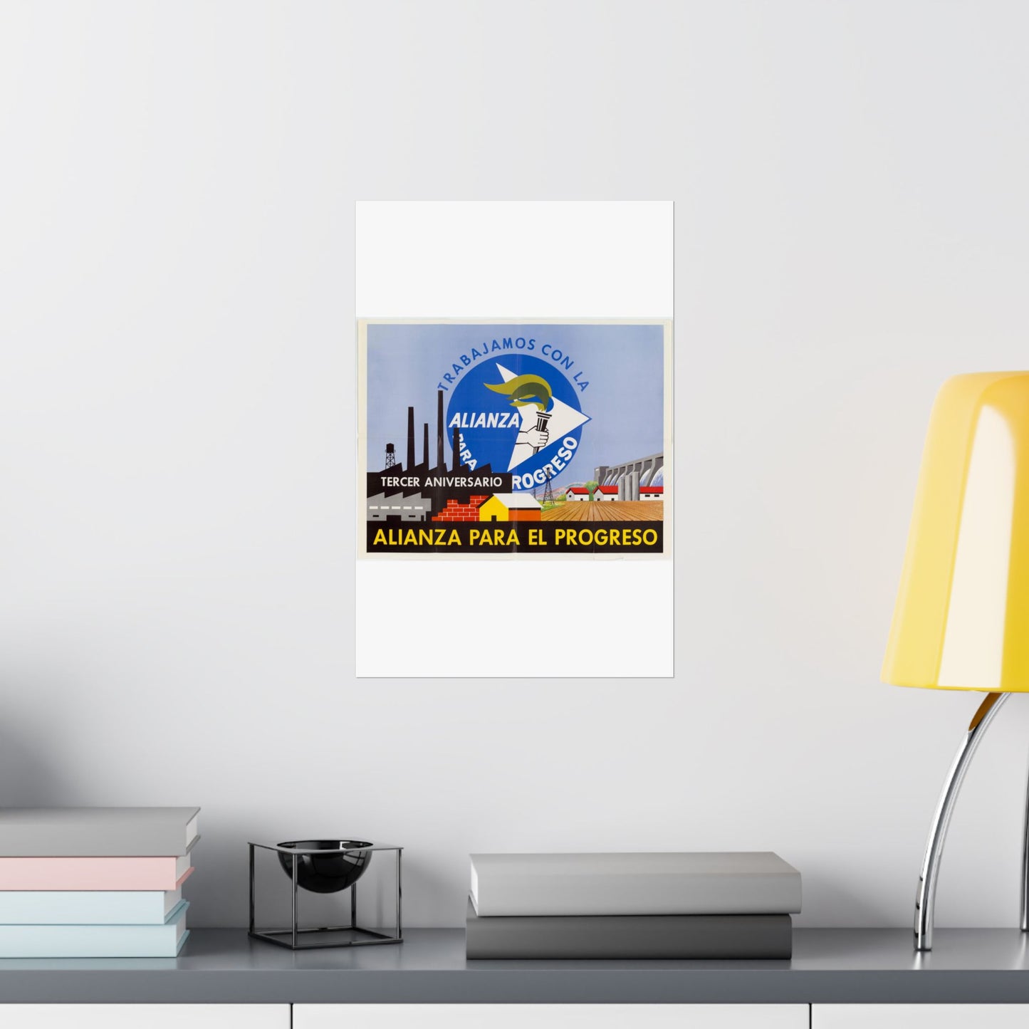 Alliance Posters, Cold War American Propaganda poster High Quality Matte Wall Art Poster for Home, Office, Classroom