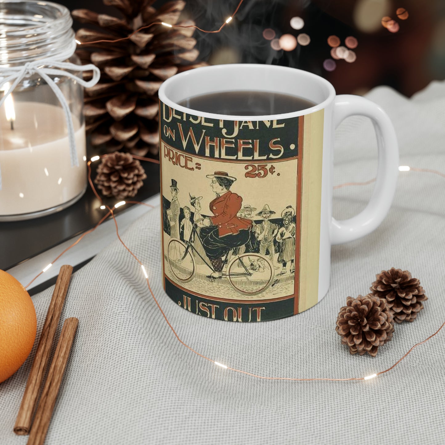 Picryl description: Public domain image of byciclyst, bike, bicycle wheel, sport event, free to use, no copyright restrictions. Beautiful Novelty Ceramic Coffee Mug 11oz