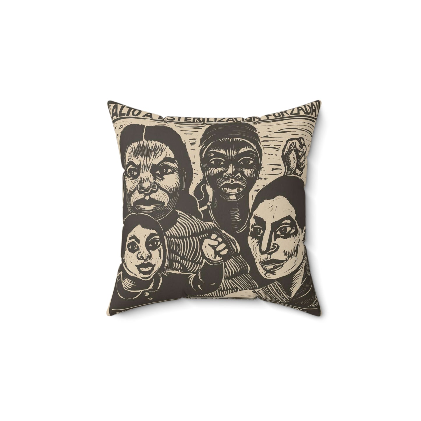 Stop forced sterilization - American Art Poster Decorative Accent Square Pillow