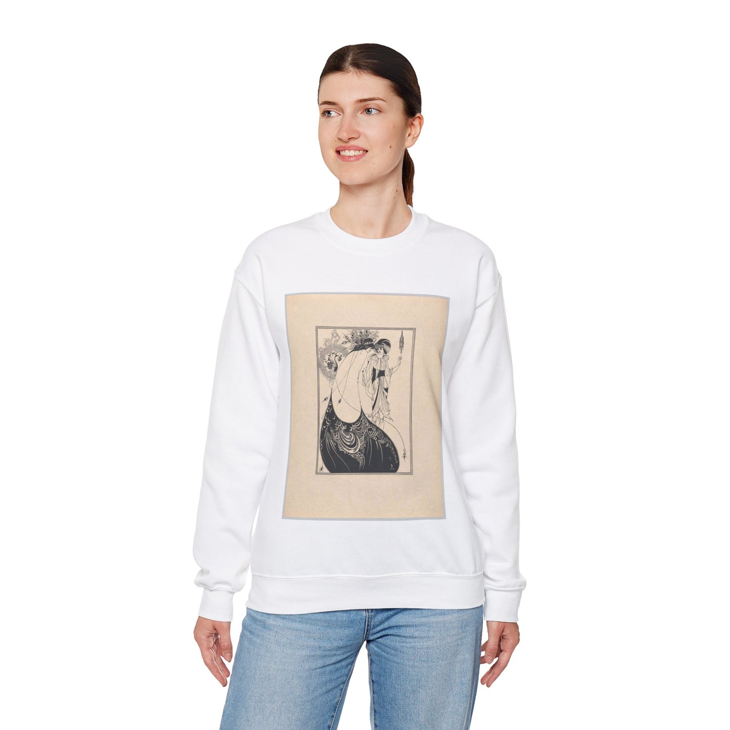 Aubrey Beardsley's Illustrations to Salome by Oscar Wilde MET DP863675 White Heavy Blend Adult Crew Neck SweatShirt