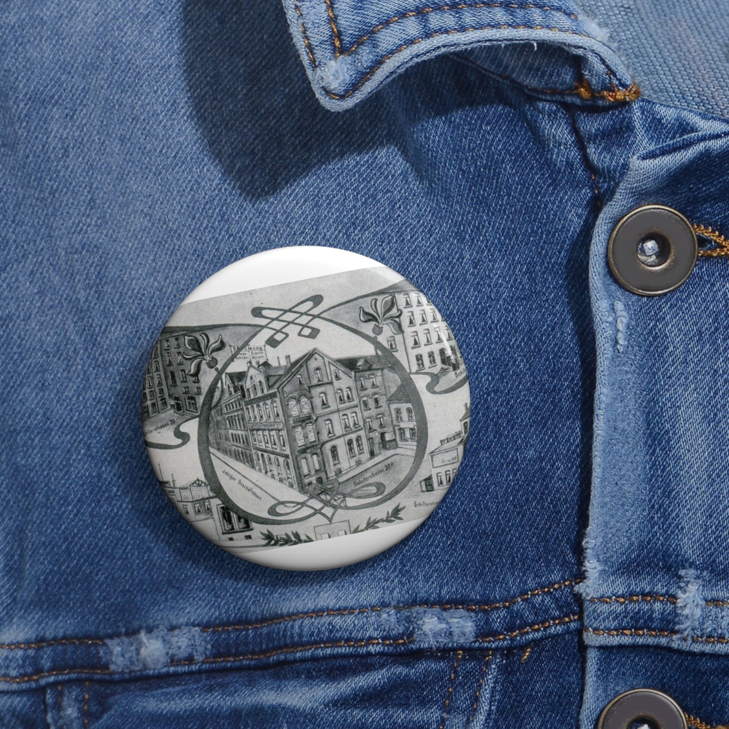 1900 circa Martin Börsmann Schillerstraße Hannover Pin Buttons with Crisp Design
