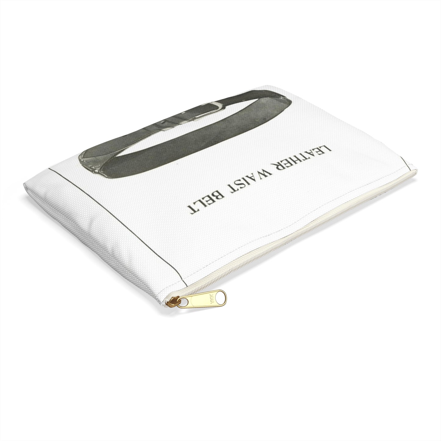 Patent drawing - Leather Waist Belt - . Public domain image Large Organizer Pouch with Black Zipper