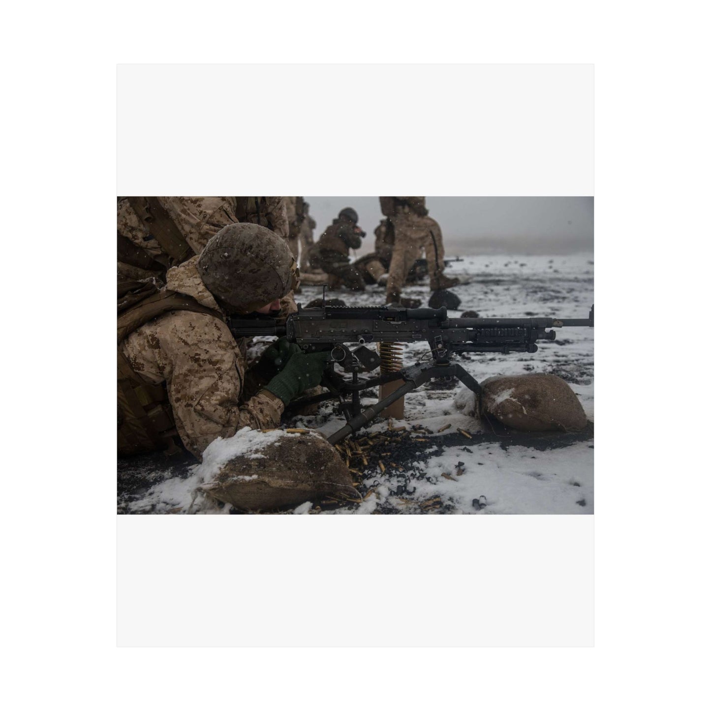 U.S. Marine Corps Lance Cpl. Jimmy Medders, a machine High Quality Matte Wall Art Poster for Home, Office, Classroom