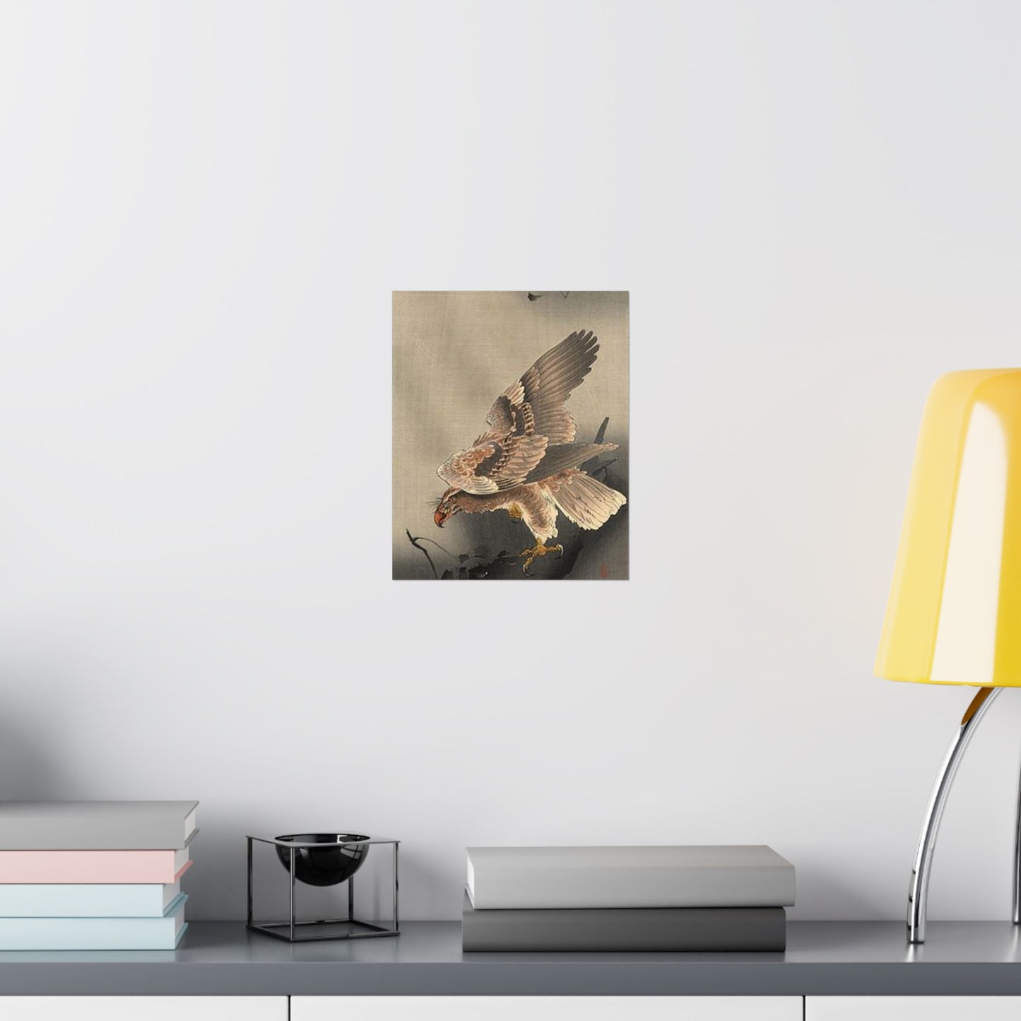 Koson - swooping-eagle, Ohara Koson High Quality Matte Wall Art Poster for Home, Office, Classroom
