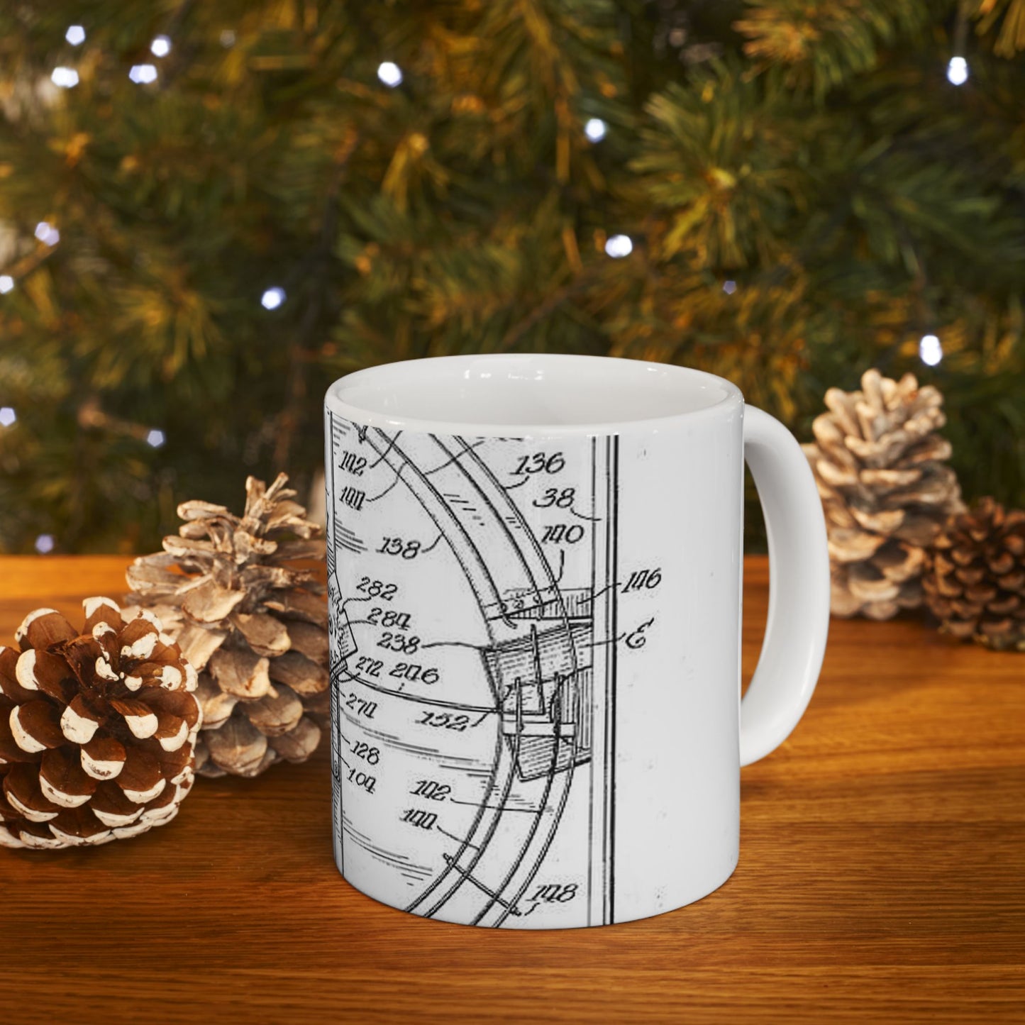 Patent drawing - Hammond card table mechanism - . Public domain image Beautiful Novelty Ceramic Coffee Mug 11oz