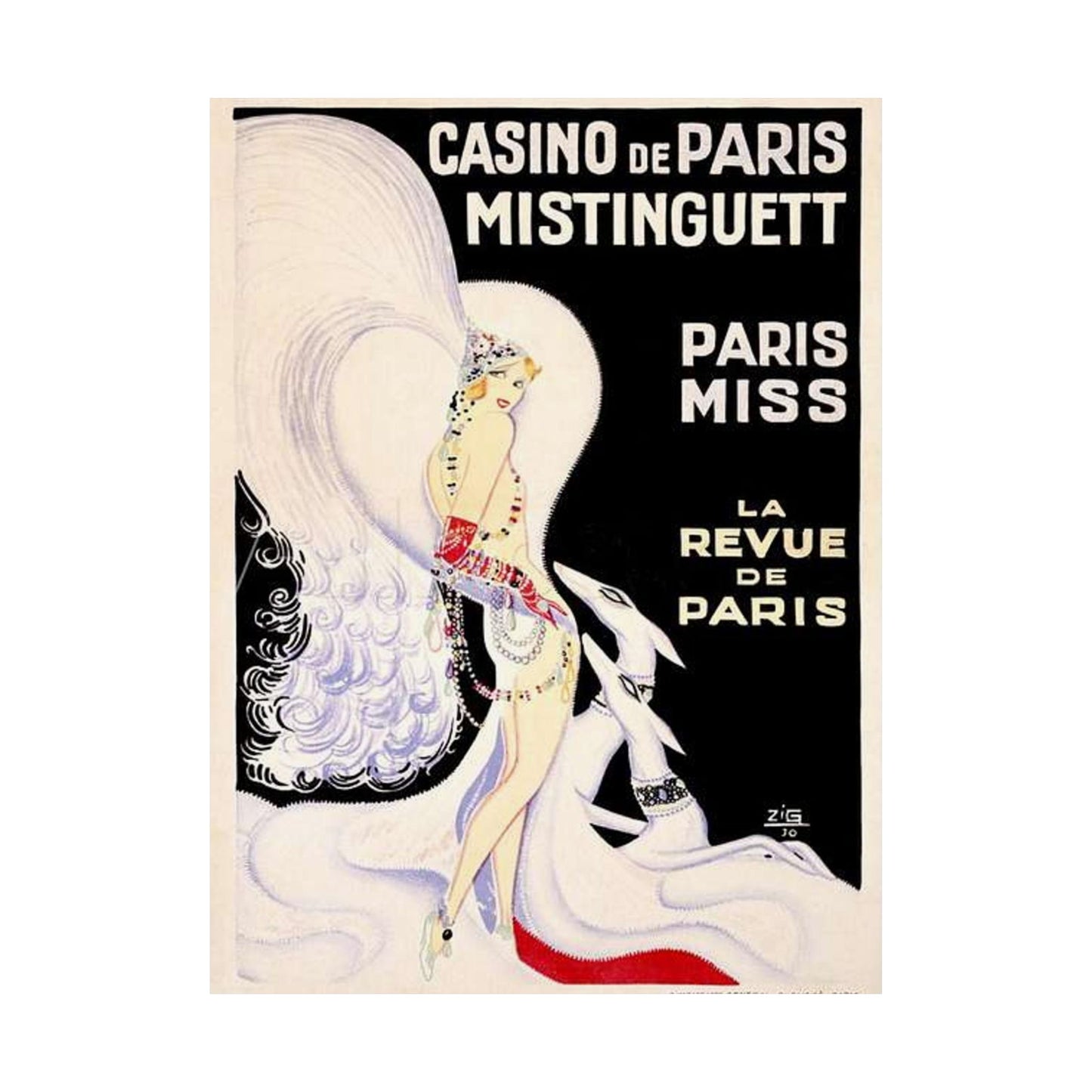 Louis Gaudin - La Revue de Paris 1930 High Quality Matte Wall Art Poster for Home, Office, Classroom