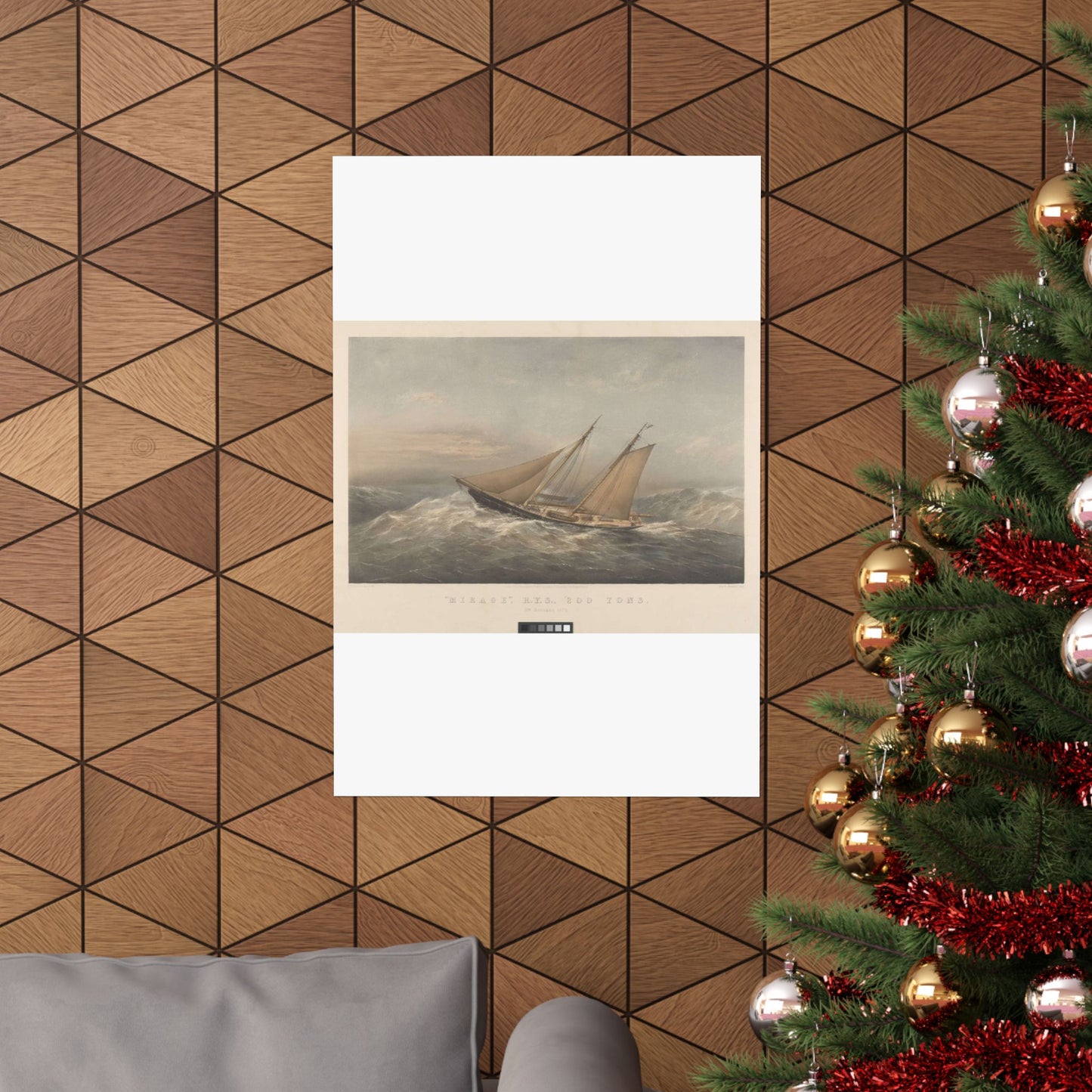 Mirage, R.Y.S., 200 Tons. 5th October 1872 RMG PY8772 High Quality Matte Wall Art Poster for Home, Office, Classroom