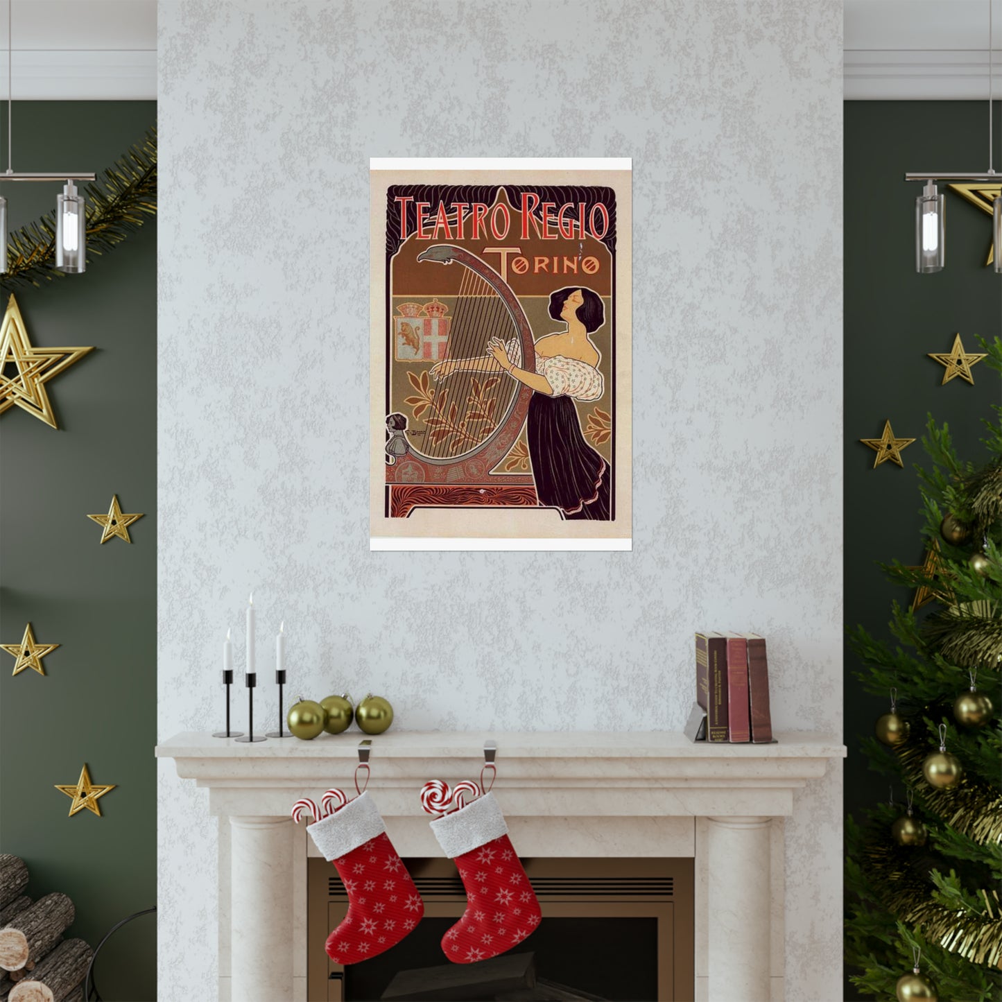 Affiche italienne pour le "Théâtre royal de Turin" High Quality Matte Wall Art Poster for Home, Office, Classroom