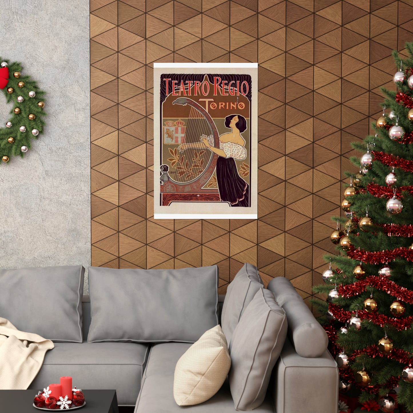 Affiche italienne pour le "Théâtre royal de Turin" High Quality Matte Wall Art Poster for Home, Office, Classroom