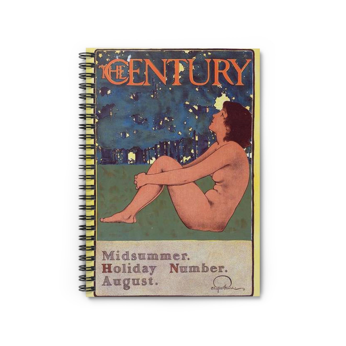 Affiche américaine pour la Revue "The Century Magazine", de New-York Spiral Bound Ruled Notebook with Printed Cover