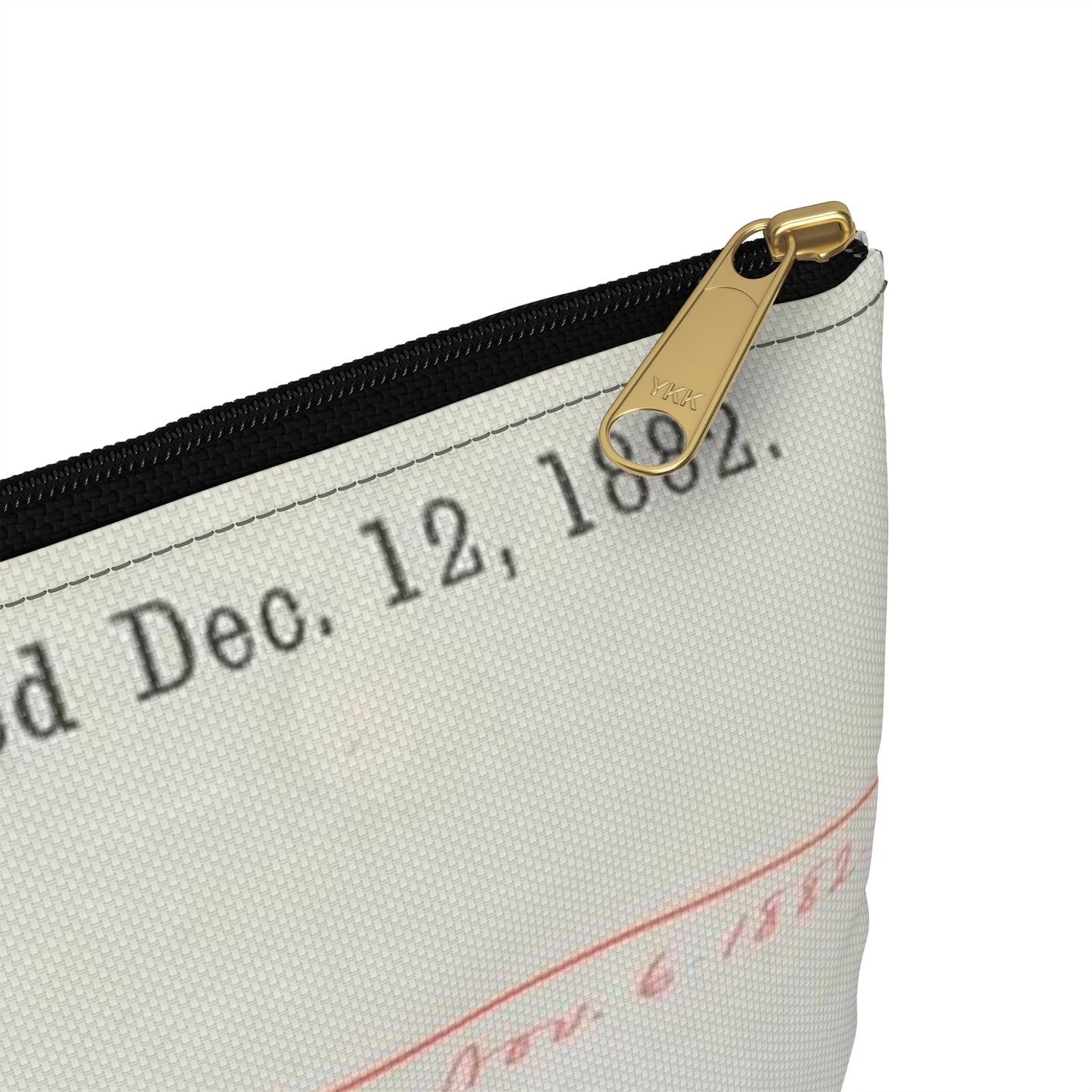 Patent drawing - for L. W. Boys' Barber's Chair Public domain image Large Organizer Pouch with Black Zipper