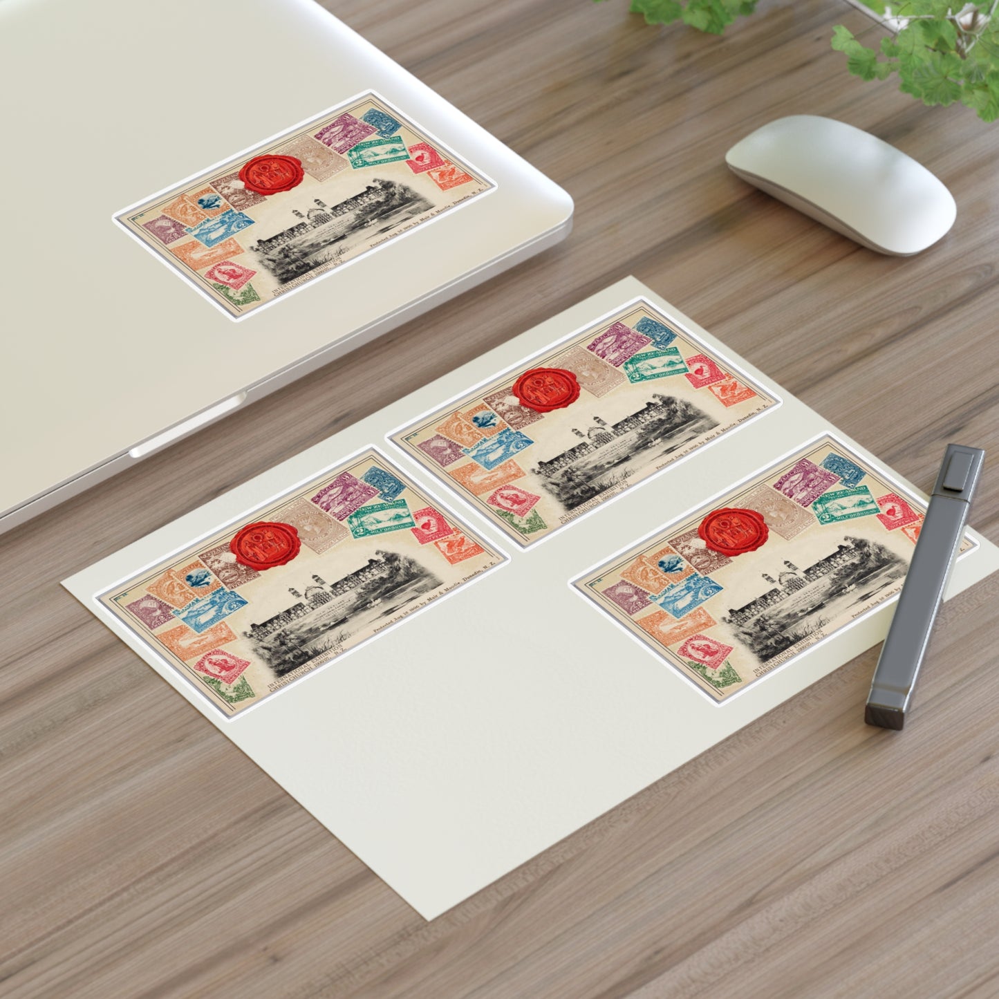 Postcard - postal stamp - Muir & Moodie, New Zealand Laminated UV Protective Vinyl Stickers