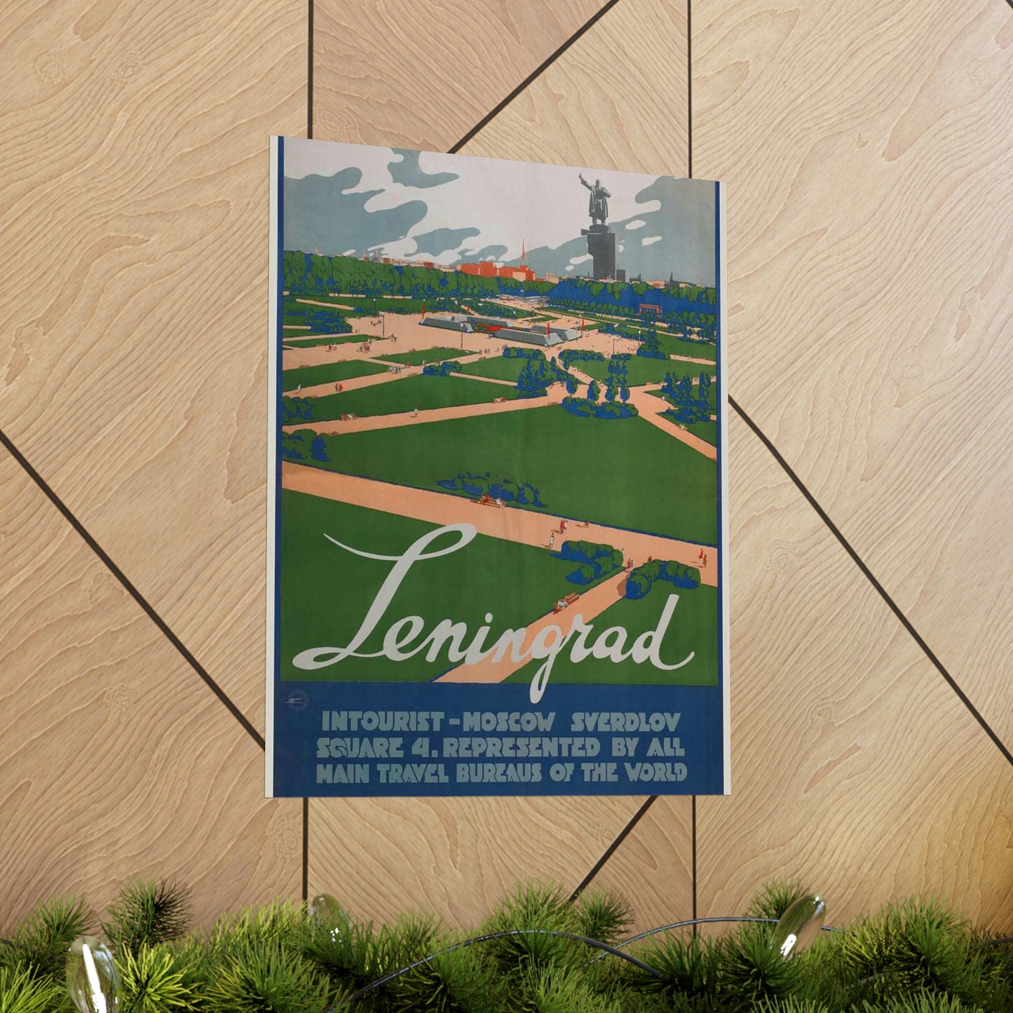 Leningrad (Travel poster), Art Deco Poster High Quality Matte Wall Art Poster for Home, Office, Classroom