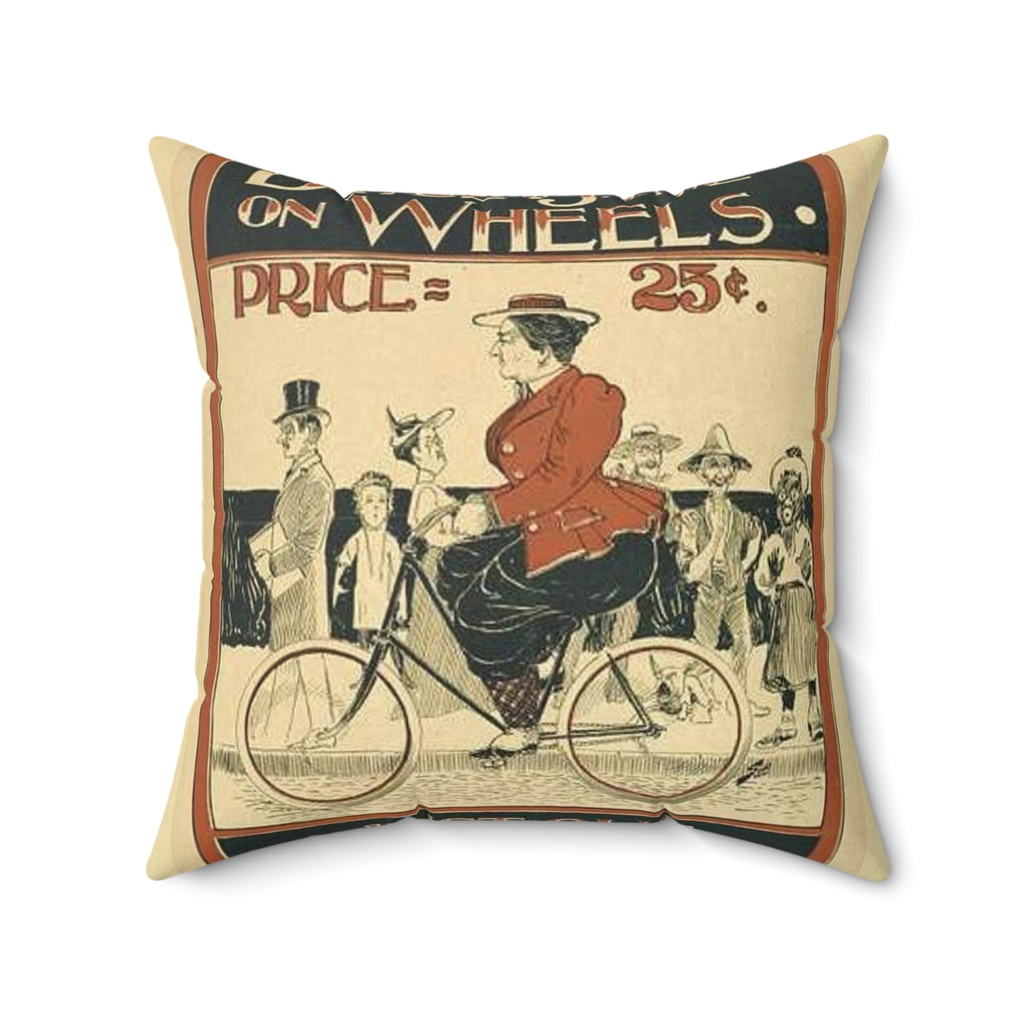 Picryl description: Public domain image of byciclyst, bike, bicycle wheel, sport event, free to use, no copyright restrictions. Decorative Accent Square Pillow