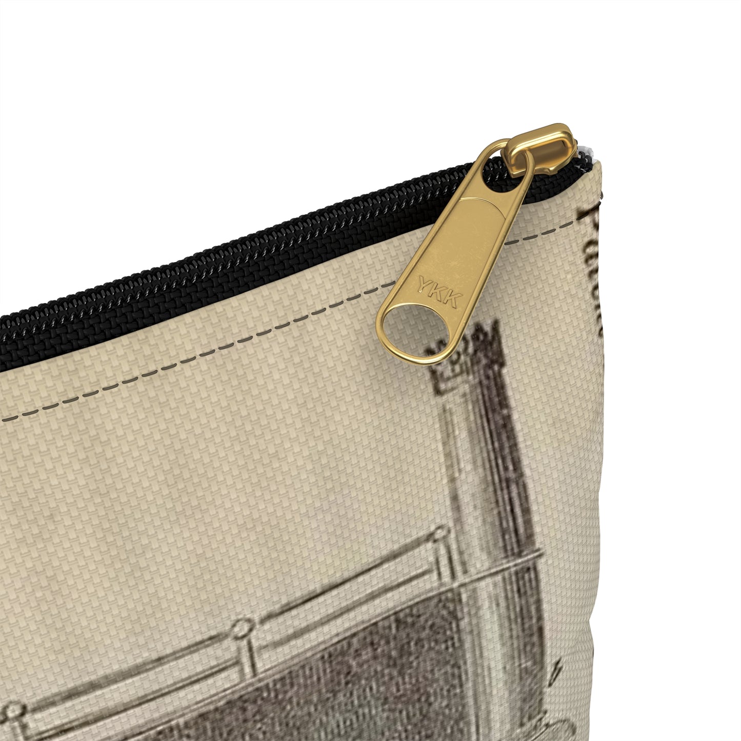 Patent Drawing of Engine - Patent steam coach, by the late Mr. David Gordon Public domain image Large Organizer Pouch with Black Zipper