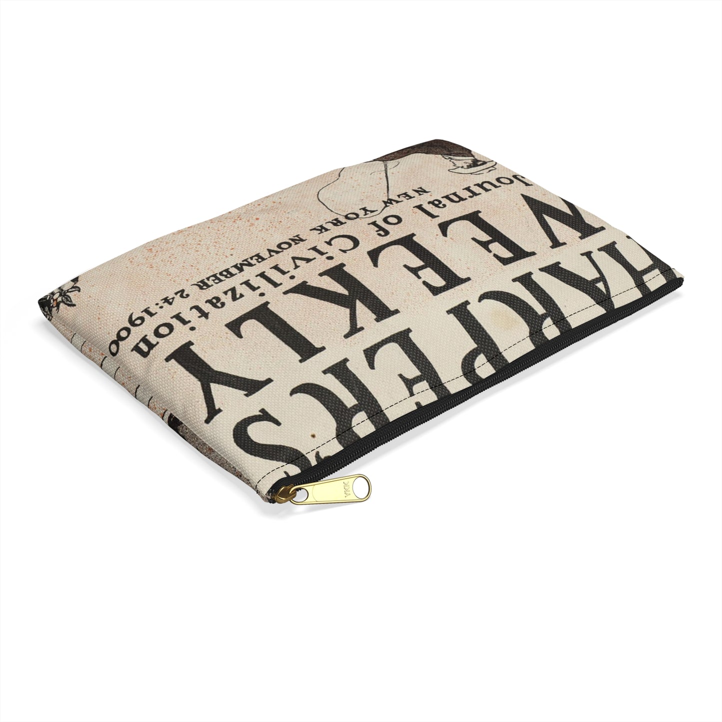 Harper's weekly, a journal of civilization, New York, November 24: 1900 Large Organizer Pouch with Black Zipper