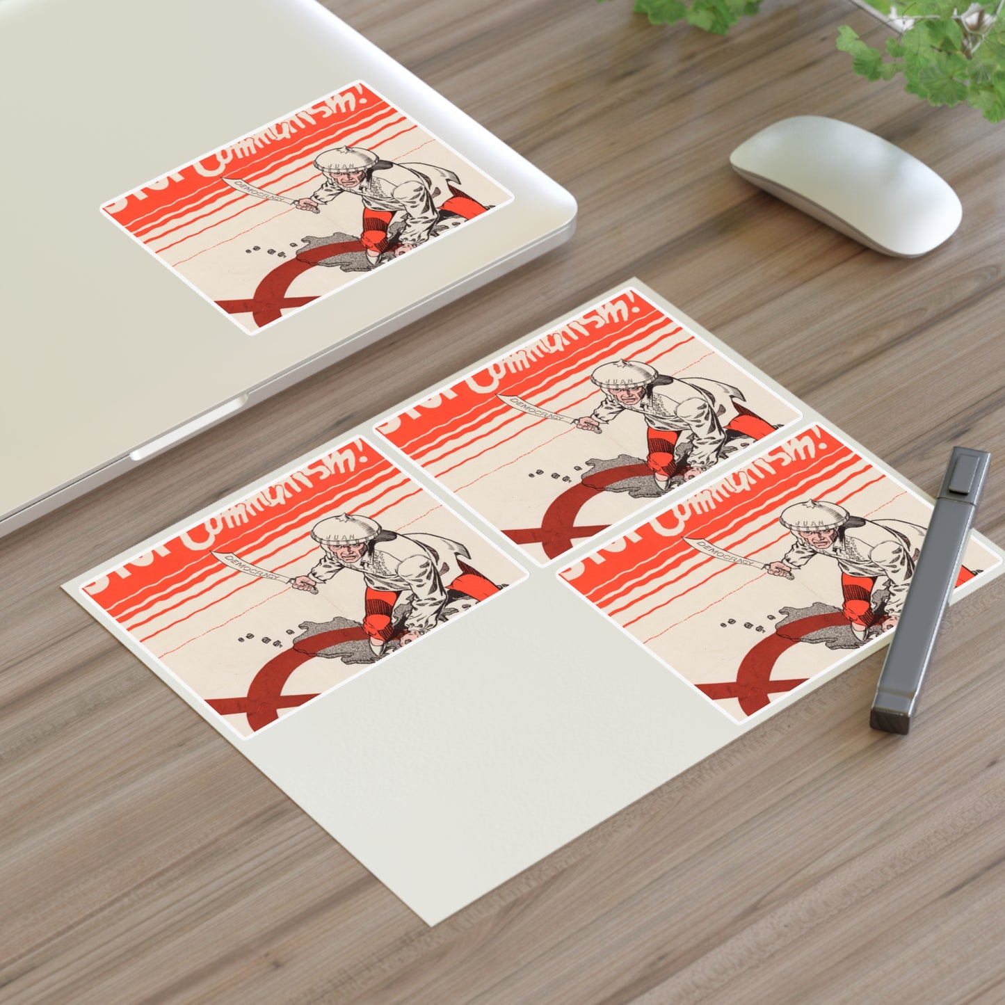 Stop Communism, Cold War American Propaganda poster Laminated UV Protective Vinyl Stickers