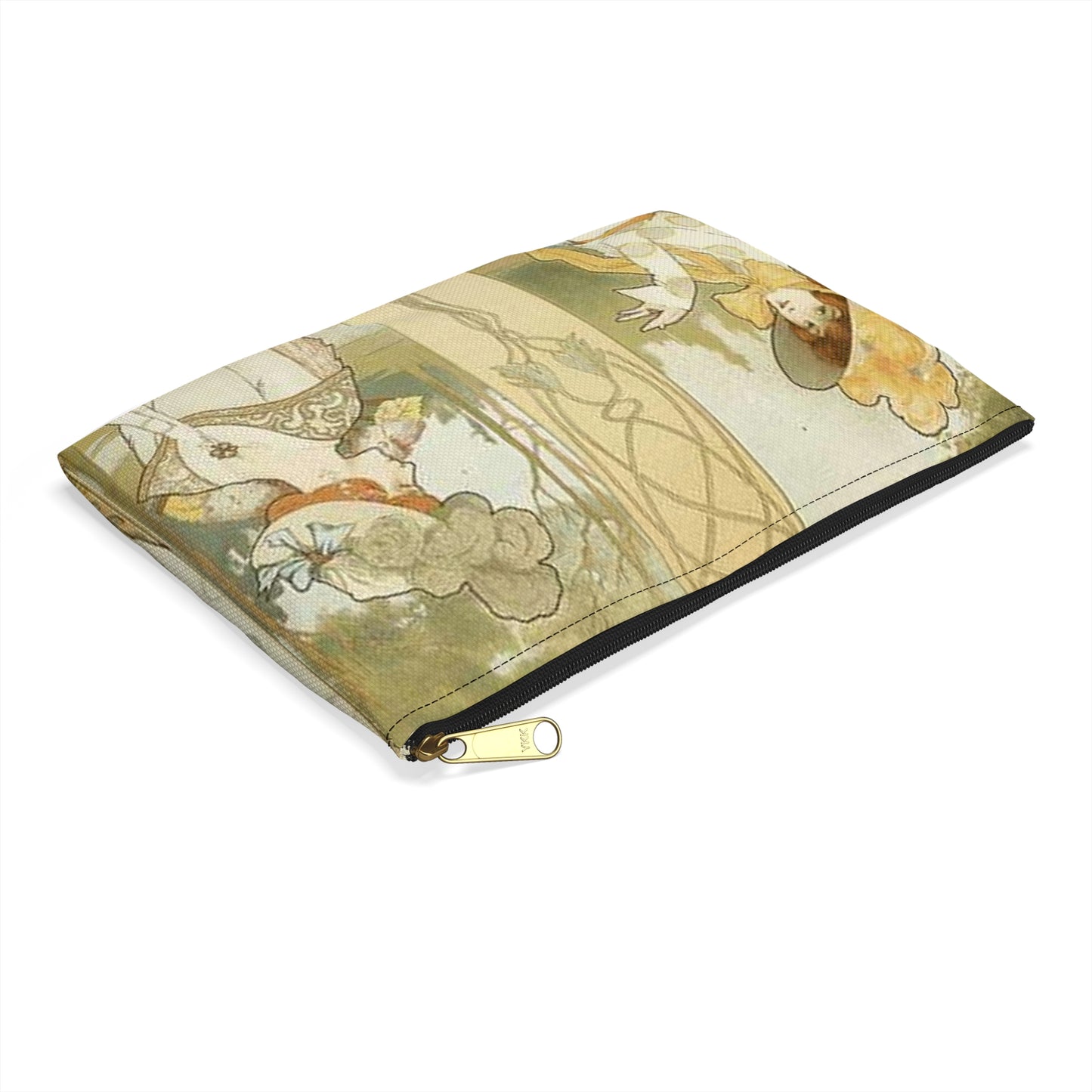 Jane Atché - La Cigarette - Drawing. Public domain image. Large Organizer Pouch with Black Zipper