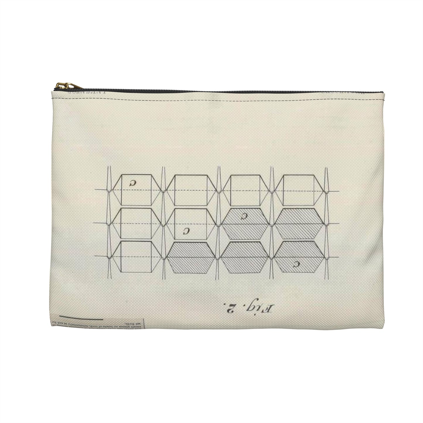 Patent drawing - for P. Plant's Cork Swimming Suit Public domain image Large Organizer Pouch with Black Zipper