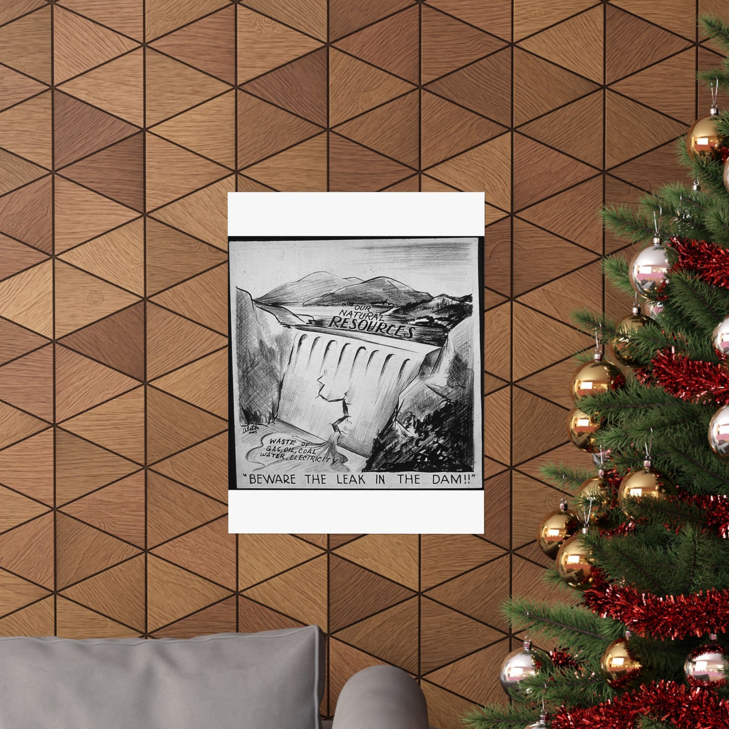 "BEWARE OF THE LEAK IN THE DAM!!" High Quality Matte Wall Art Poster for Home, Office, Classroom