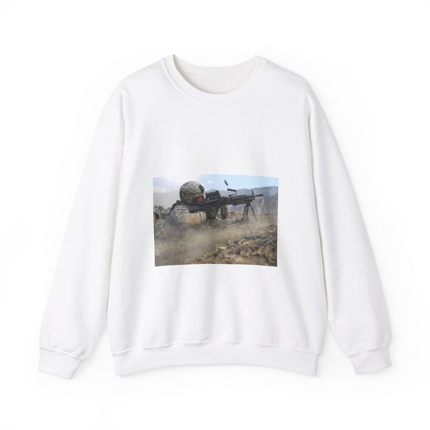 U.S. Army Pvt. John Stafinski, a native of Seville, White Heavy Blend Adult Crew Neck SweatShirt