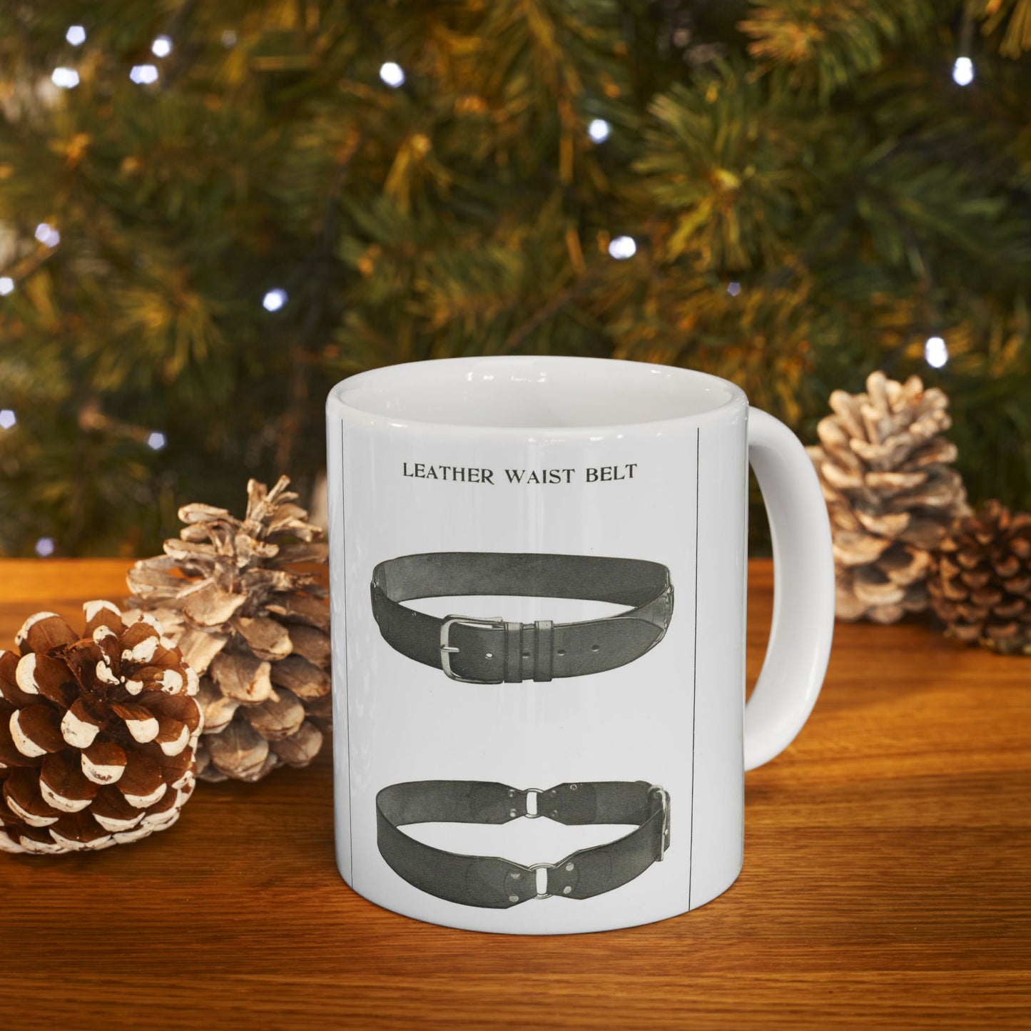 Patent drawing - Leather Waist Belt - . Public domain image Beautiful Novelty Ceramic Coffee Mug 11oz